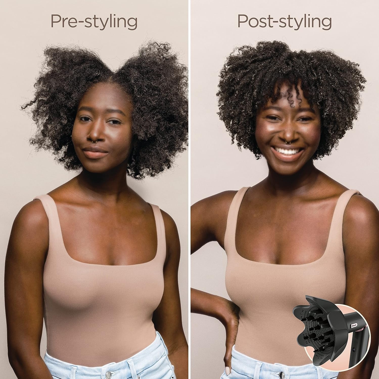 Hair Dryer | Flexstyle Hair Styling System | Portable & Powerful Blow Dryer Brush | Hair Curler & Volumizer | 6 Styling Tools Included | Best for All Hair Types | Black | HD440BK