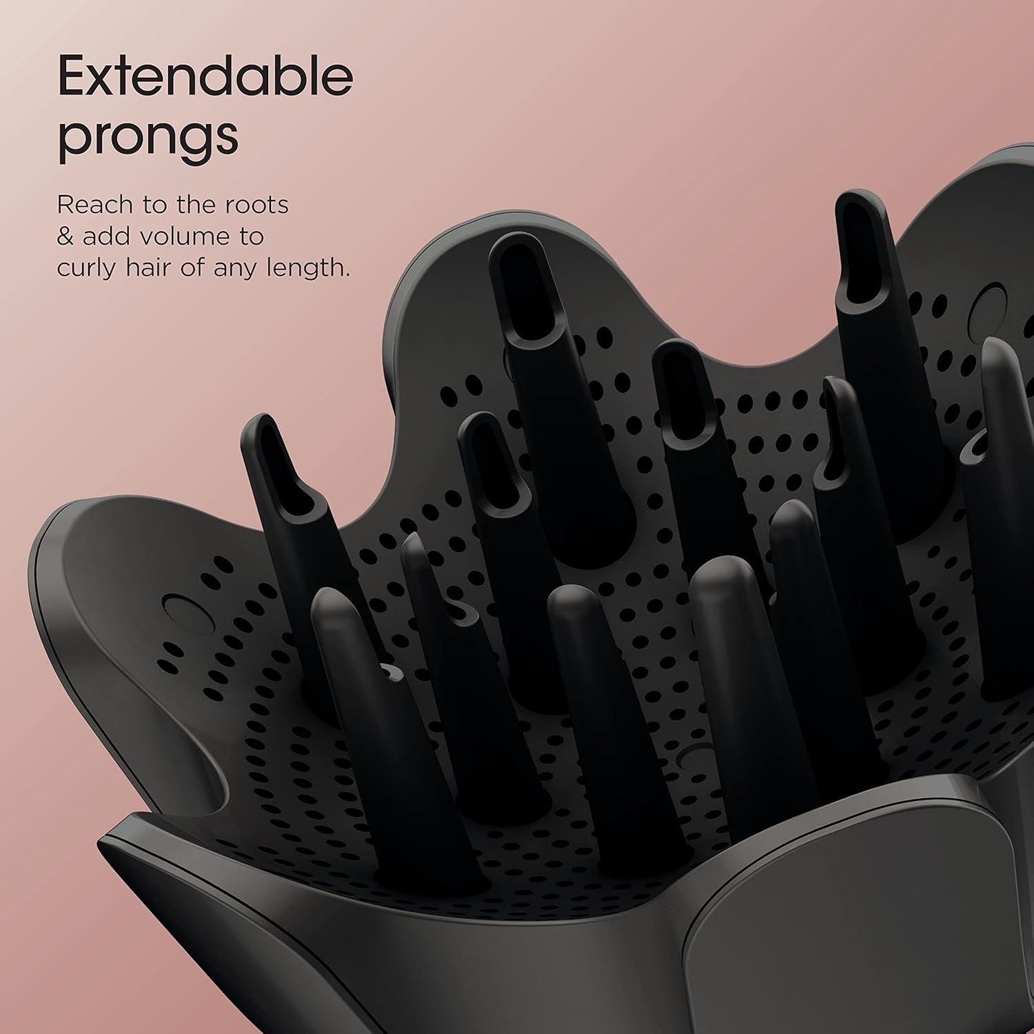 Hair Dryer | Flexstyle Hair Styling System | Portable & Powerful Blow Dryer Brush | Hair Curler & Volumizer | 6 Styling Tools Included | Best for All Hair Types | Black | HD440BK