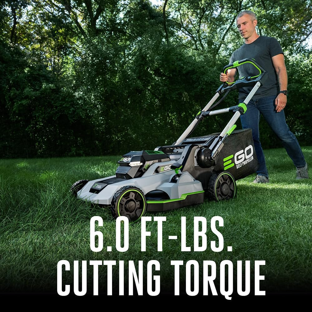 Electric Lawn Mower, Self-Propelled Cordless with Touch Drive, Includes 56V 6.0Ah Battery, 4.0Ah Battery and Rapid Charger - LM2123SP-2