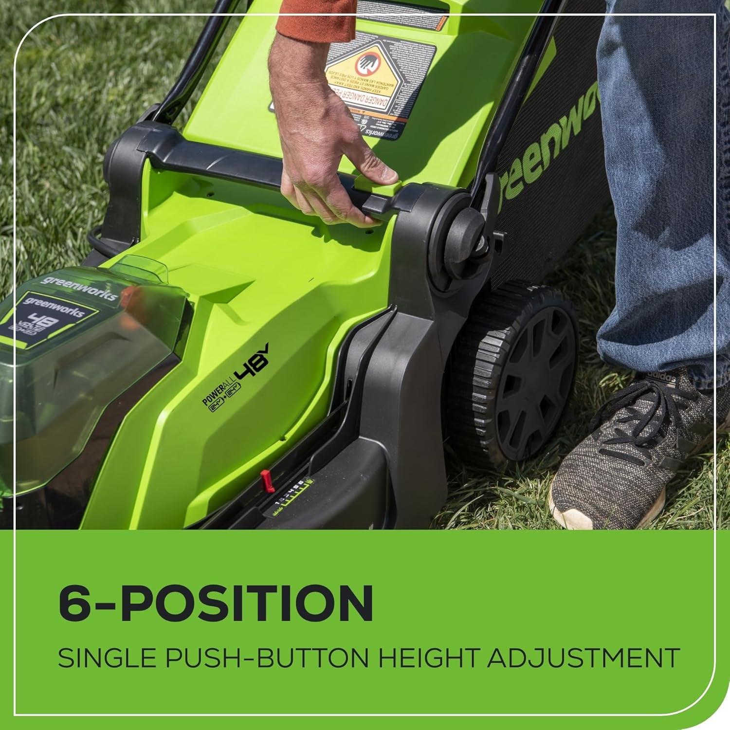 48V (2 X 24V) 17" Cordless (Push) Lawn Mower (125+ Compatible Tools), (2) 4.0Ah Batteries and Dual Port Rapid Charger Included