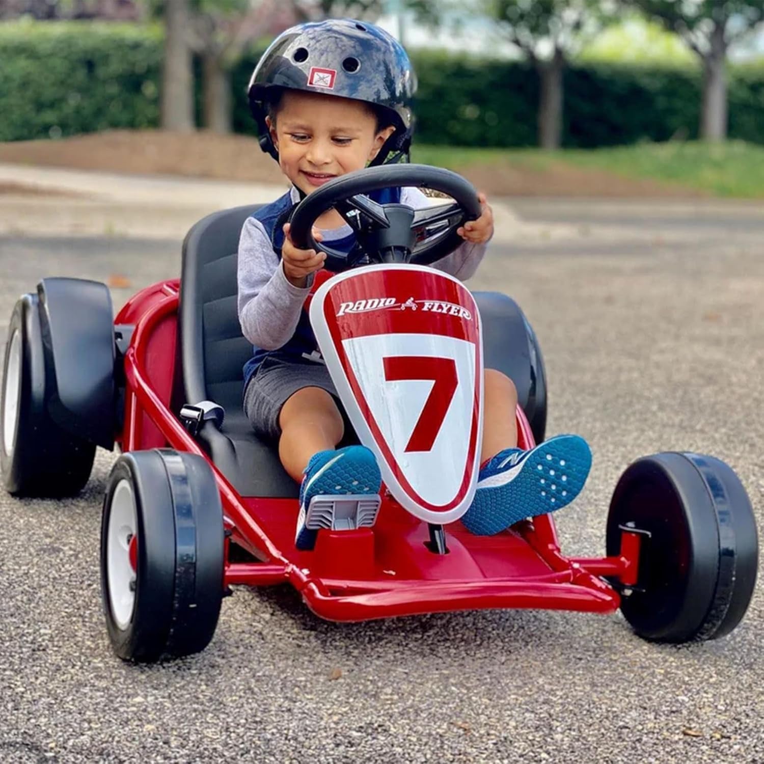 Kids Go Kart, Ultimate Outdoor Racing Cart for Ages 3 to 8 Years Old, Red