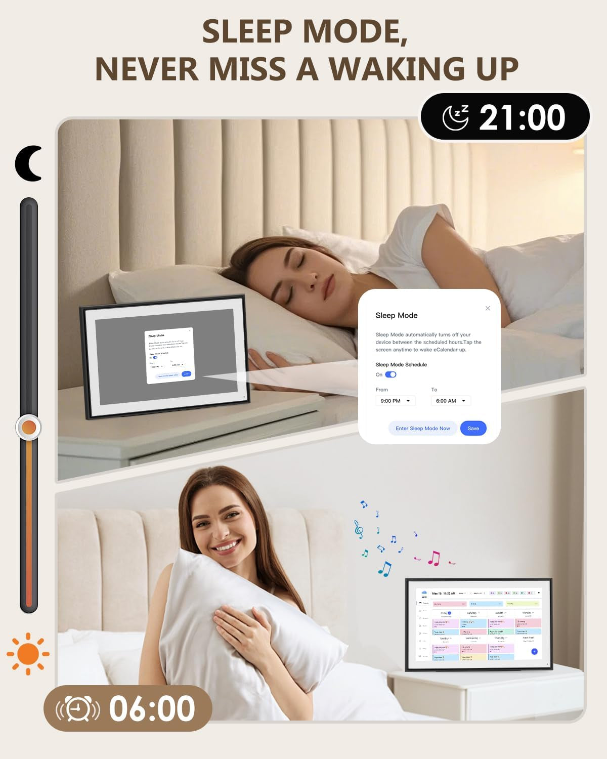 Digital Calendar, 15.6Inch Smart Wifi Digital Calendar&Chore Chart, 1920 * 1080 IPS Touch Screen HD Display for Family Schedules, Wall-Mounted, Share Moments Instantly from Anywhere