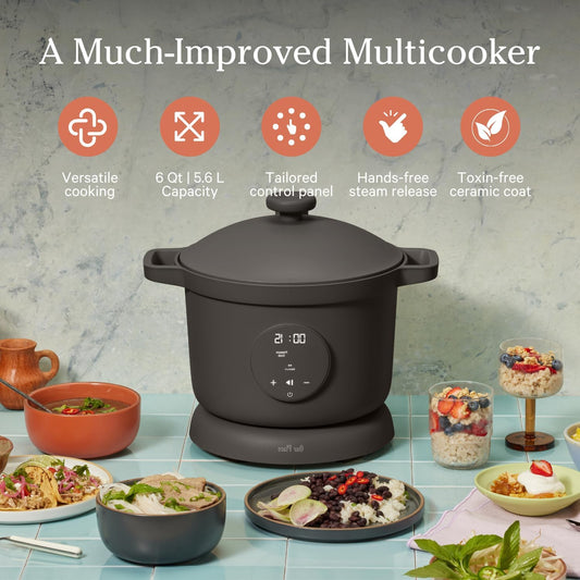 Dream Cooker | 6-Quart Multicooker | 4 Versatile Modes | Pressure Cook, Slow Cook, Sear & Saute, Keep Warm | Hands-Free Steam Release | Tailored Control Panel | Char