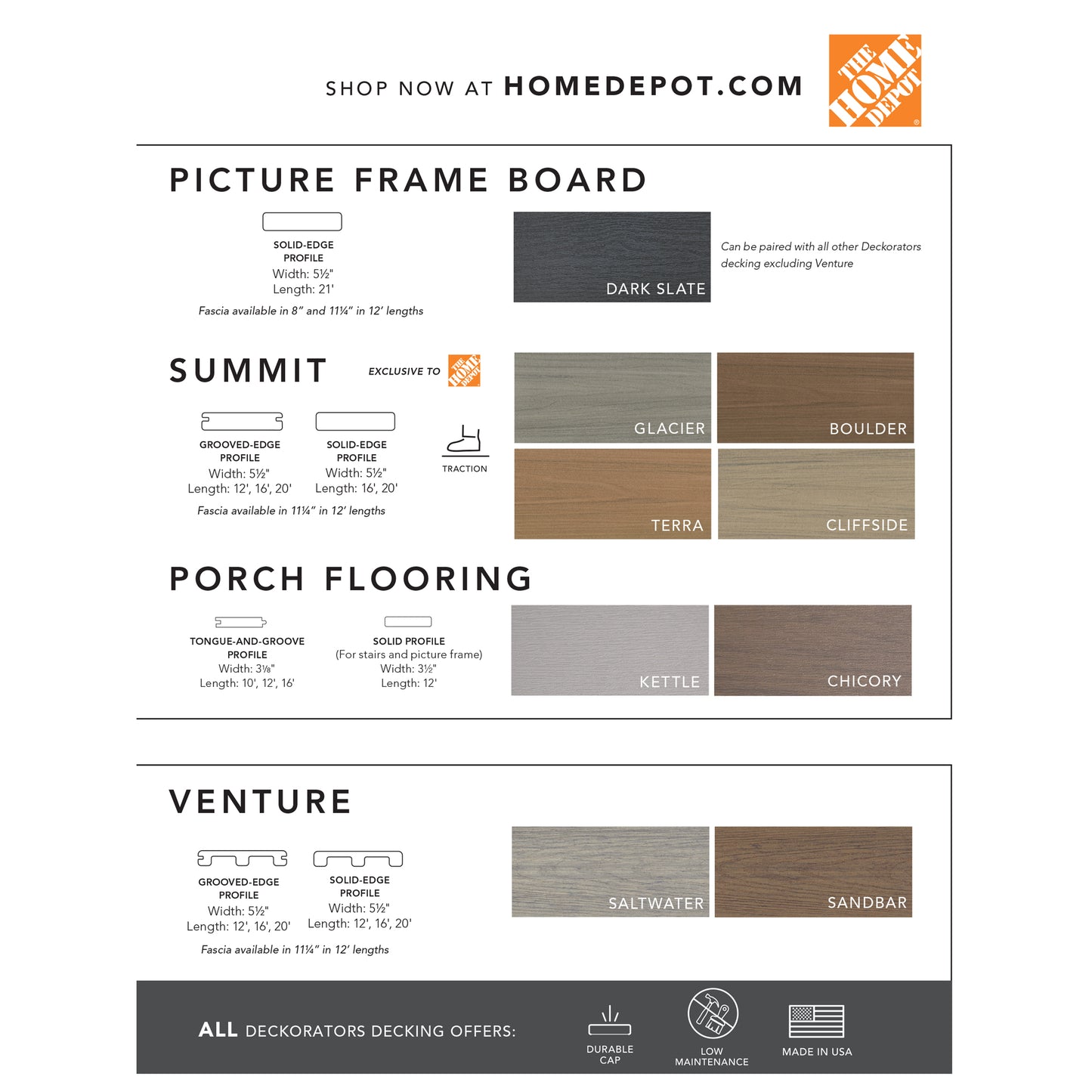 Home Depot Decking Overview Brochure