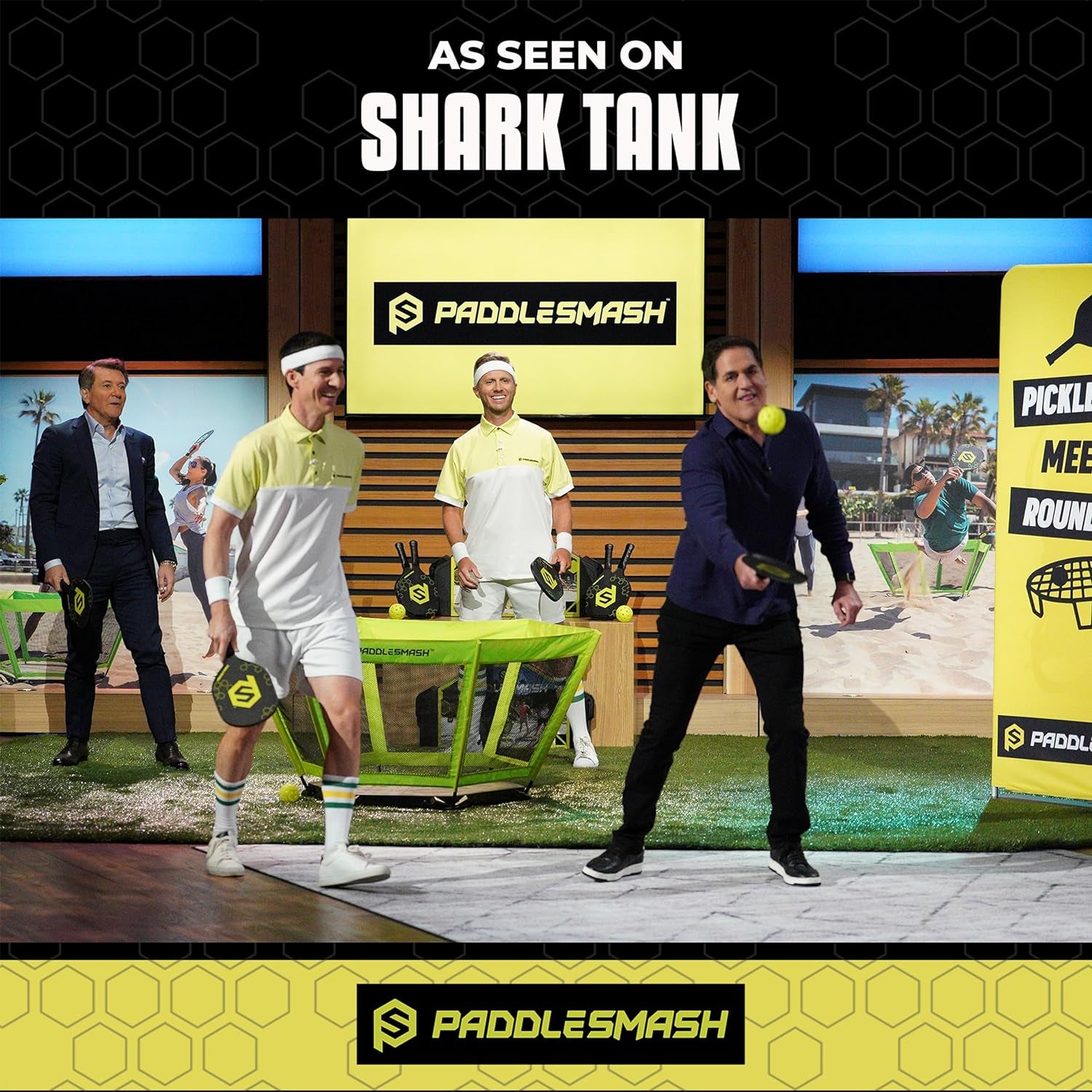 Pickleball Yard Game as Seen on Shark Tank - Beach, Backyard, Tailgate & Lawn, Outdoor Activities for Adults and Family - Easy Assembly