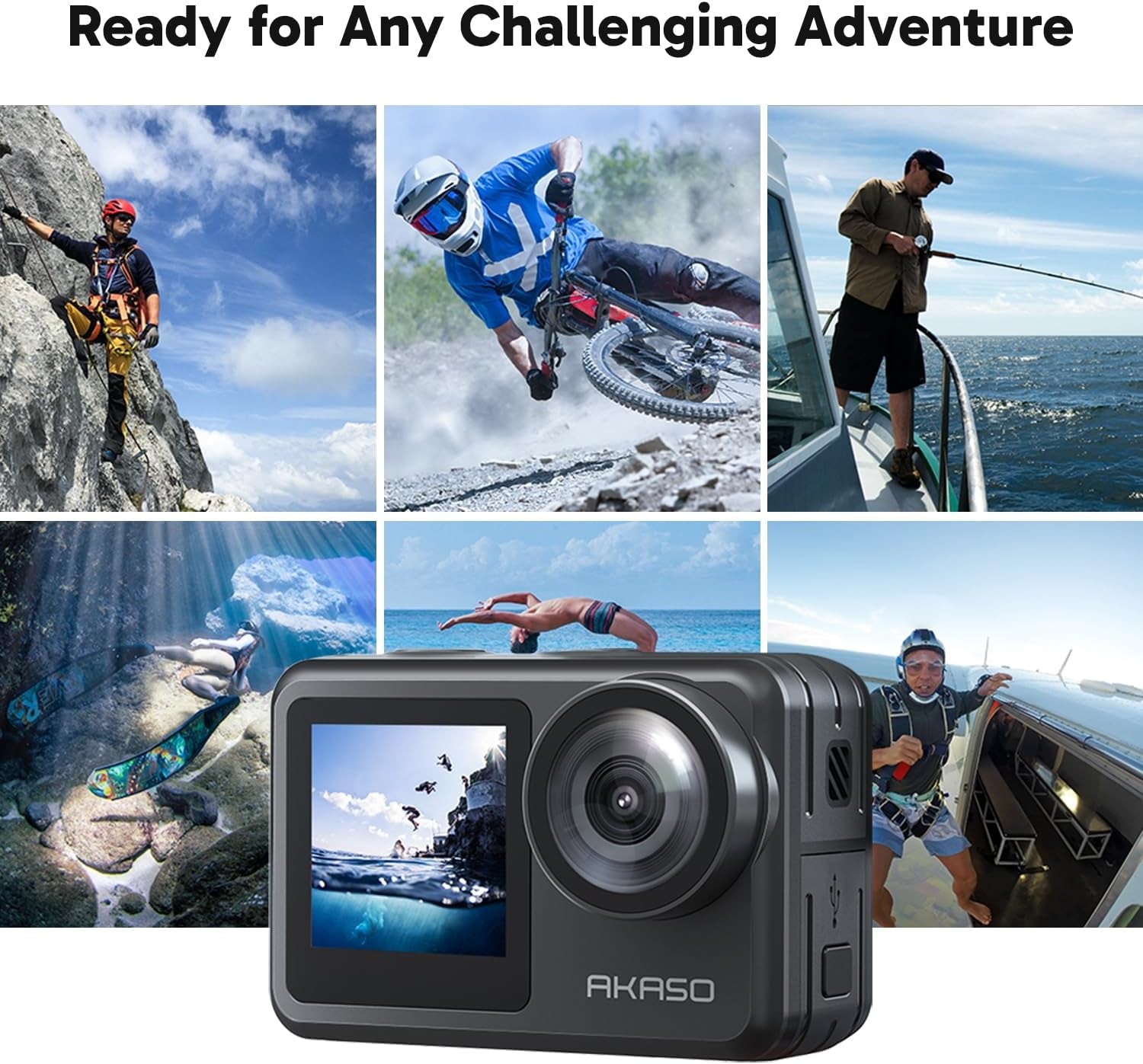 Brave 7 LE 4K30Fps Action Camera with 64GB Microsdxc U3 Memory Card Accessories Kit Bundle Ultra HD 131FT Waterproof Camera EIS 2.0 Wifi Remote Control Zoom Underwater Camera