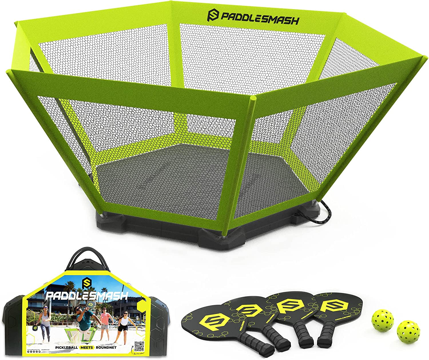 Pickleball Yard Game as Seen on Shark Tank - Beach, Backyard, Tailgate & Lawn, Outdoor Activities for Adults and Family - Easy Assembly