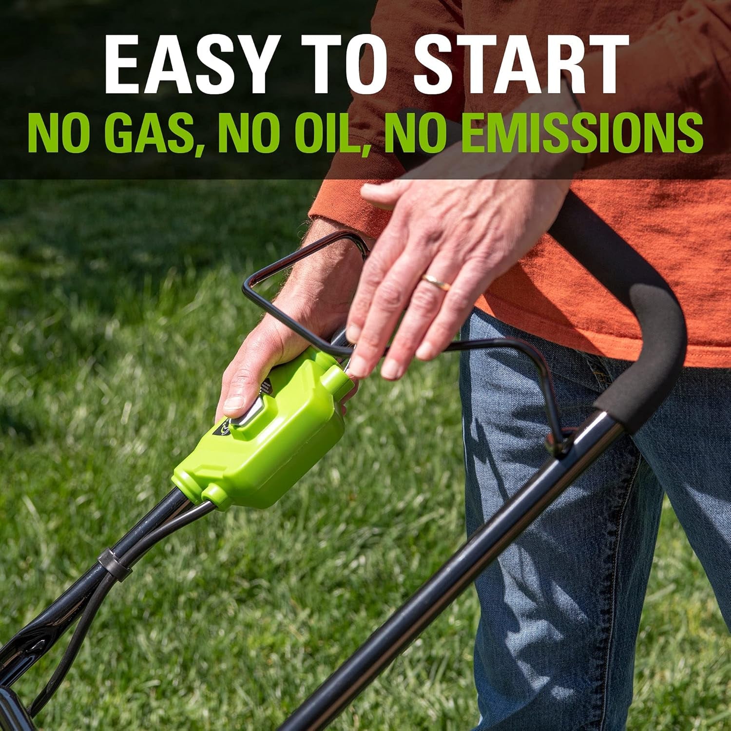 48V (2 X 24V) 17" Cordless (Push) Lawn Mower (125+ Compatible Tools), (2) 4.0Ah Batteries and Dual Port Rapid Charger Included