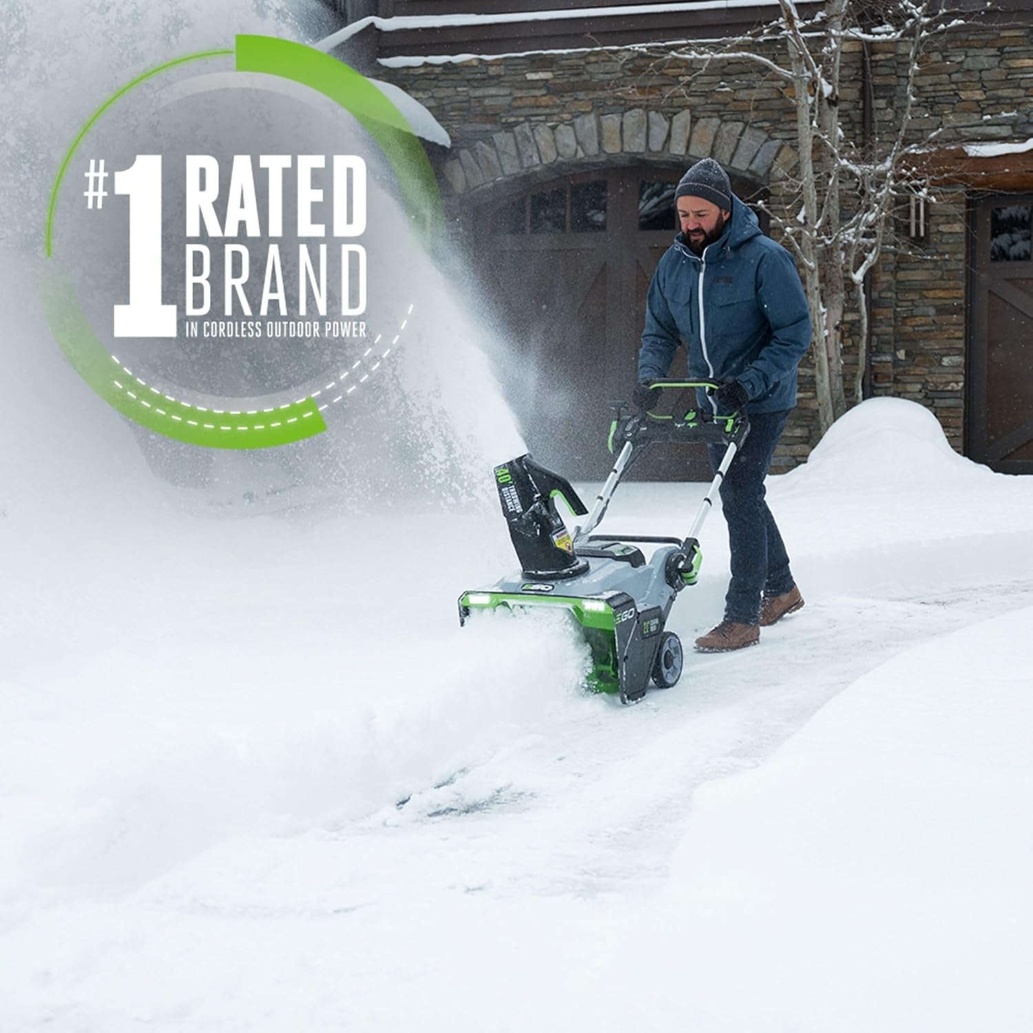 SNT2110 Peak Power 21-Inch 56-Volt Cordless Snow Blower with Steel Auger Battery and Charger Not Included,Black