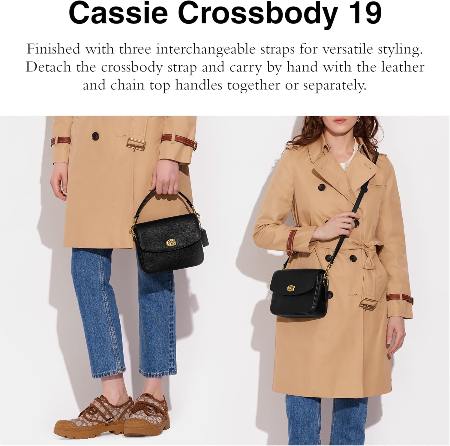 Polished Pebbled Leather Cassie Crossbody 19