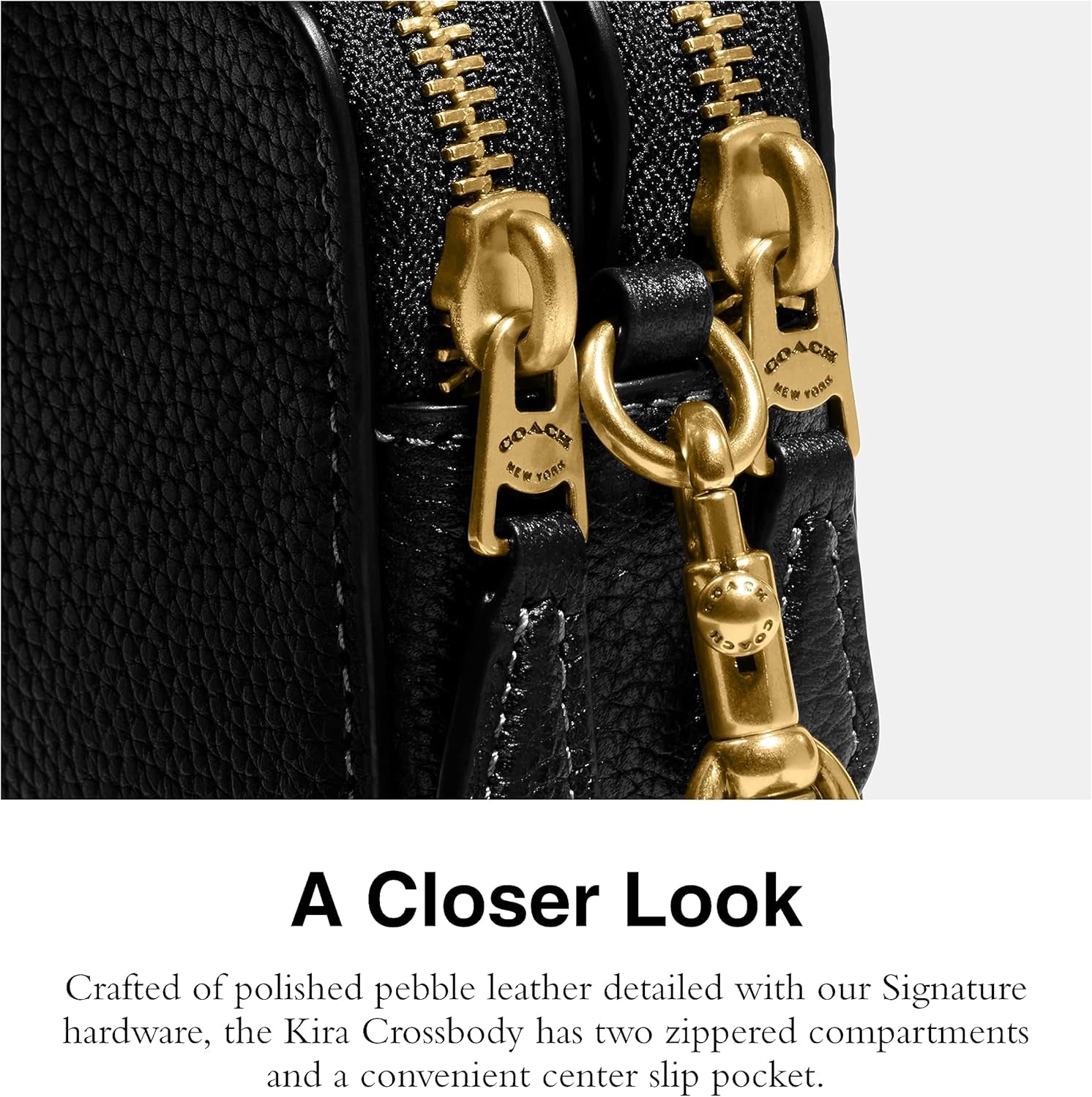 Polished Pebble Leather Kira Crossbody