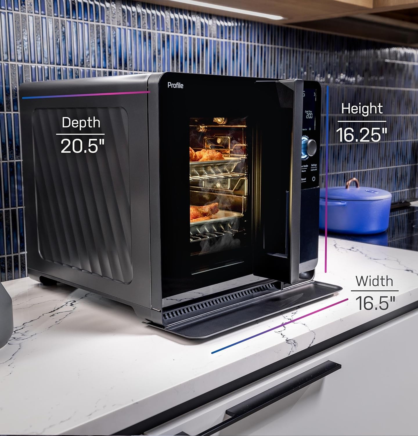 ™ Smart Indoor Pellet Smoker, with Active Smoke Filtration, 5 Smoke Control Settings, Wifi Connected, Electric, Countertop BBQ Appliance, Black