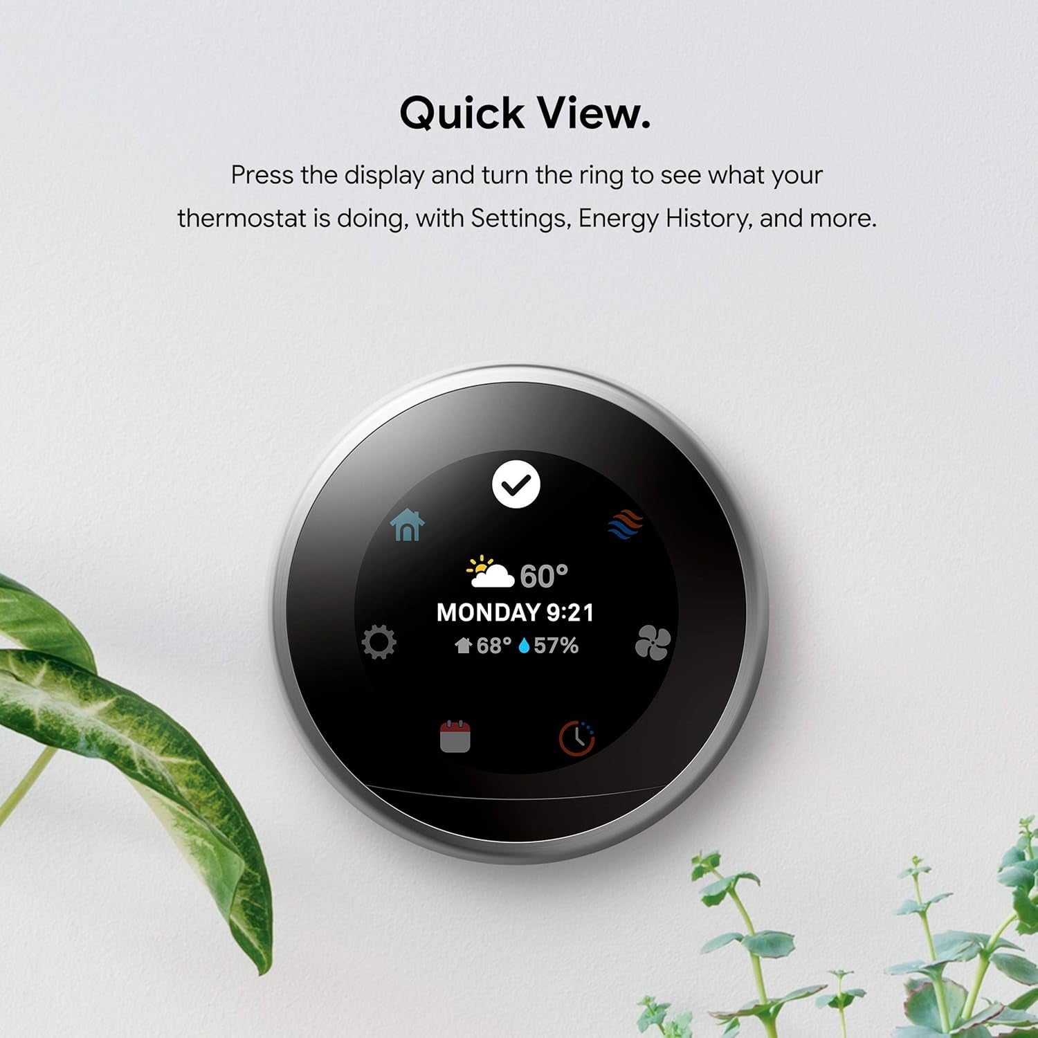 Nest Learning Thermostat - 3Rd Gen (2015) - Programmable Smart Thermostat for Home - Works with Alexa - White