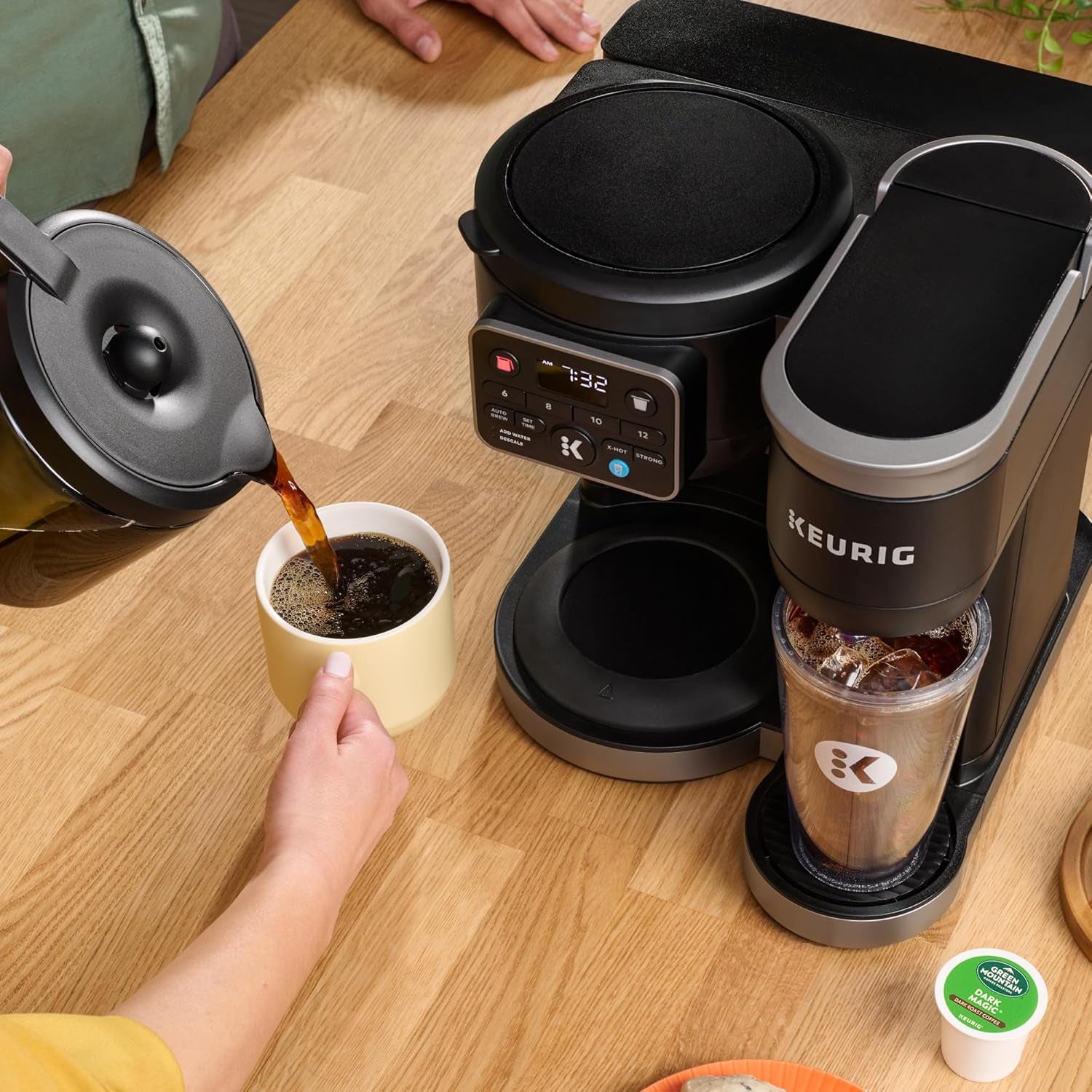 K-Duo Hot & Iced Single Serve & Carafe Coffee Maker, Multistream Technology, 72Oz Reservoir (Gen 2)