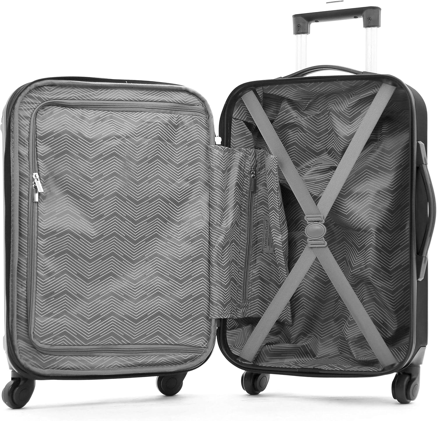 Midtown Hardside Luggage Travel, Black, 4-Piece Set