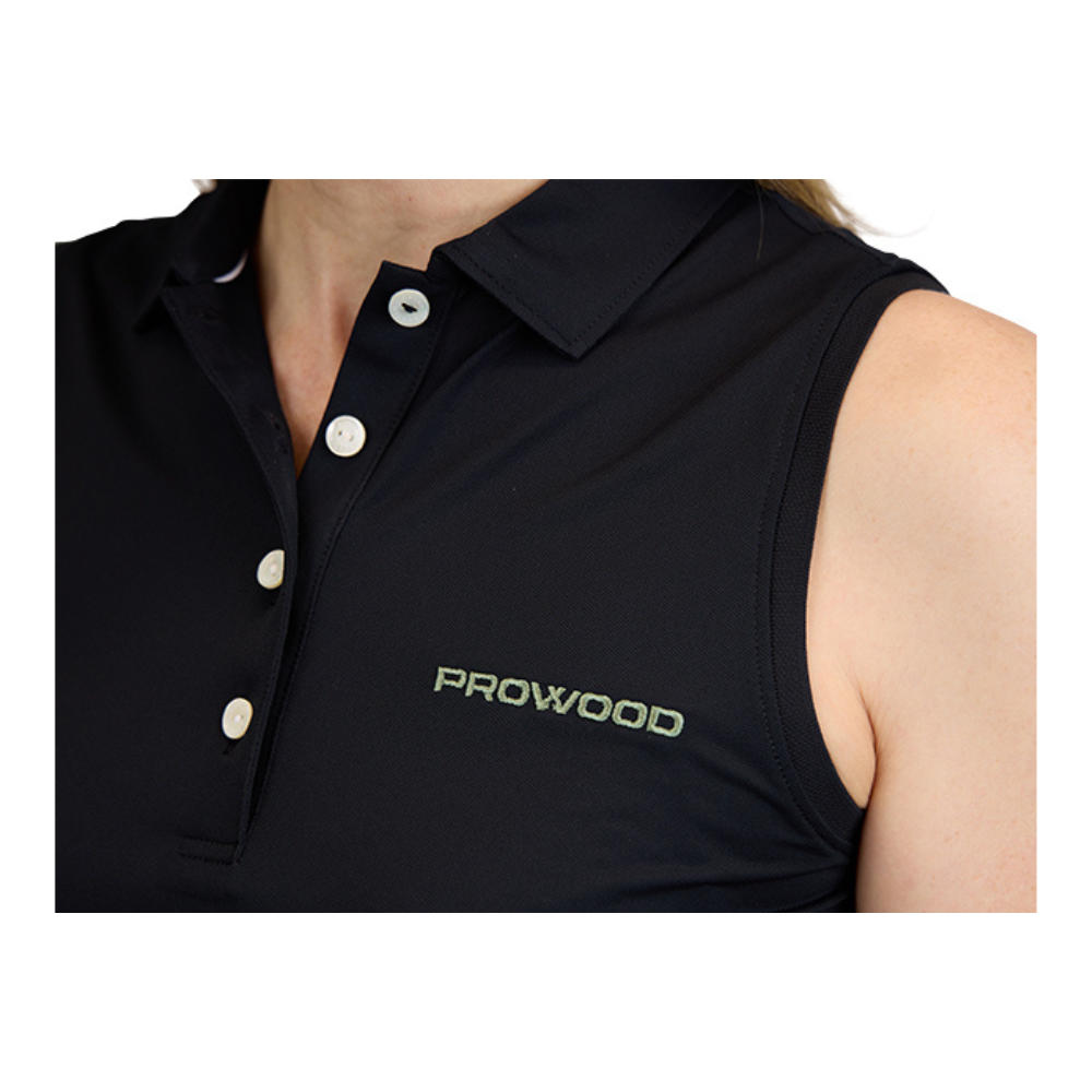 ProWood Women's Peter Millar Sleeveless Banded Button Polo