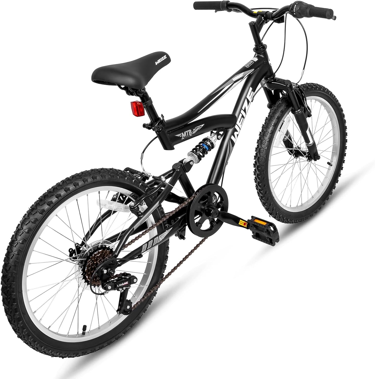Kids Mountain Bike, 20 Inch Kids' Bicycles for 6-12 Years Old Boys Girls with Dual Full Suspension, 6 Speeds Drivetrain, High-Carbon Steel Frame, Ideal for Young Riders and Adventurers