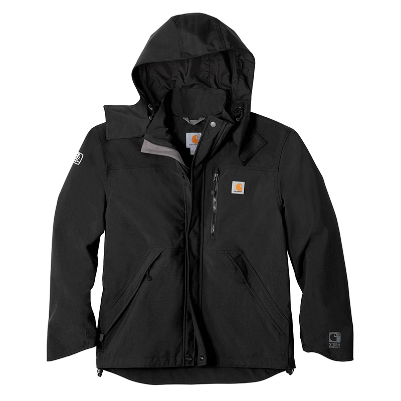 Black Carhartt Waterproof Shoreline Jacket