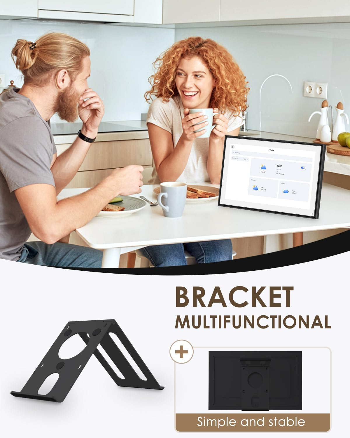 Digital Calendar, 15.6Inch Smart Wifi Digital Calendar&Chore Chart, 1920 * 1080 IPS Touch Screen HD Display for Family Schedules, Wall-Mounted, Share Moments Instantly from Anywhere