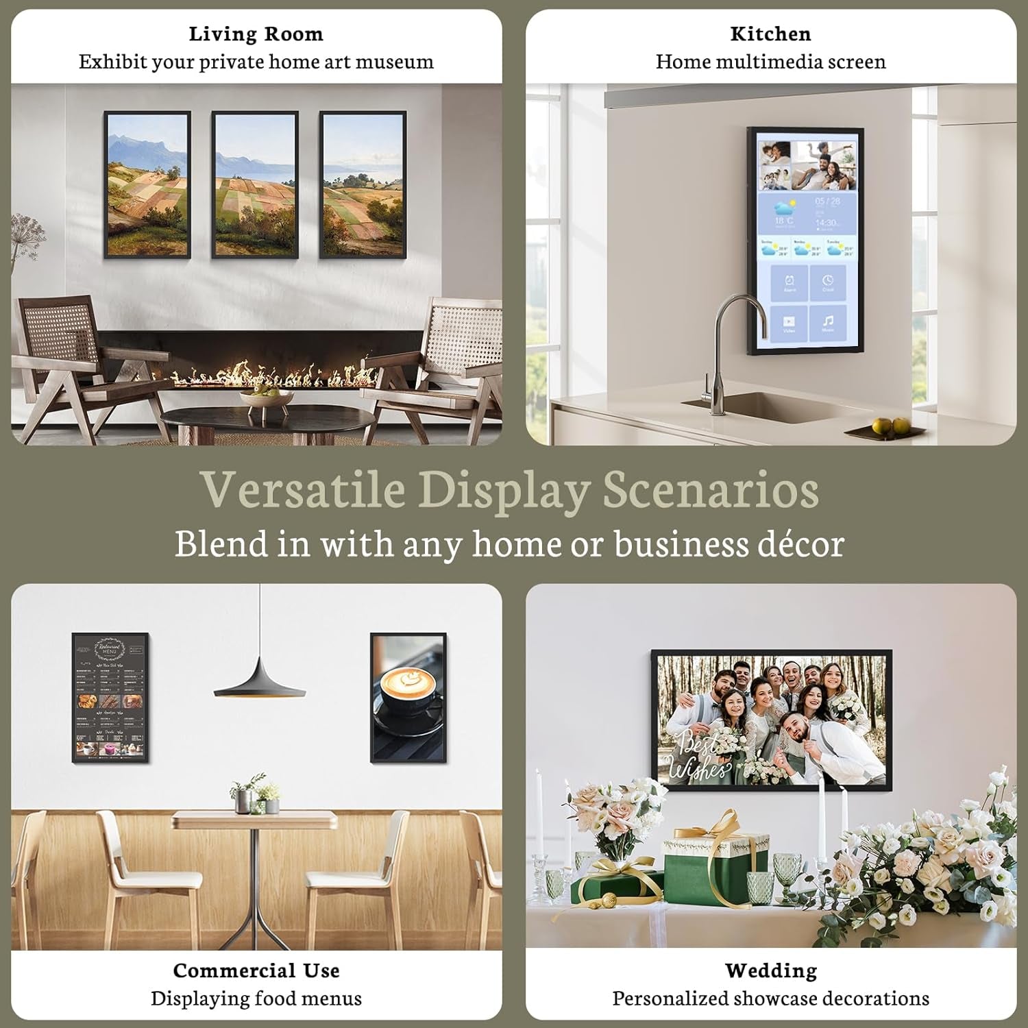 Large Digital Picture Frame 21.5 Inch, Touchscreen 1920X1080 FHD Wifi Digital Photo Frame Electronic 32GB Remote Control, Share Pictures/Videos via App/Usb/Sd Easy Setup Gifts for Mom, Black