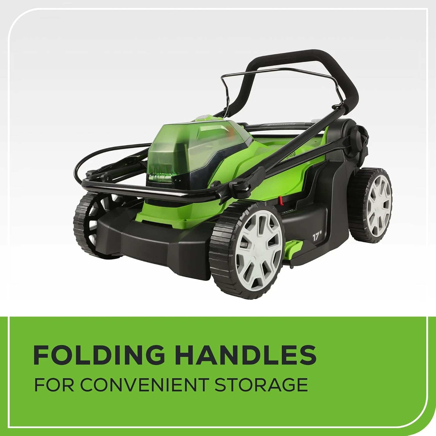48V (2 X 24V) 17" Cordless (Push) Lawn Mower (125+ Compatible Tools), (2) 4.0Ah Batteries and Dual Port Rapid Charger Included