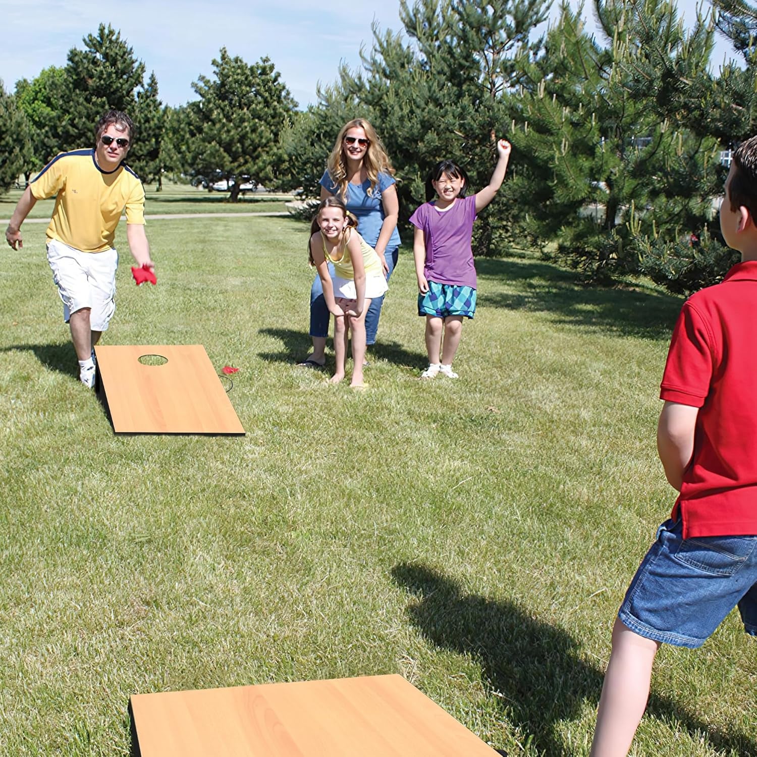 Cornhole Set, Tailgate/Regulation Size Cornhole Boards with 8 Bean Bags and Carrying Case, 3X2/4X2 Corn Hole Outdoor Game Toss Board for Adults outside Activities