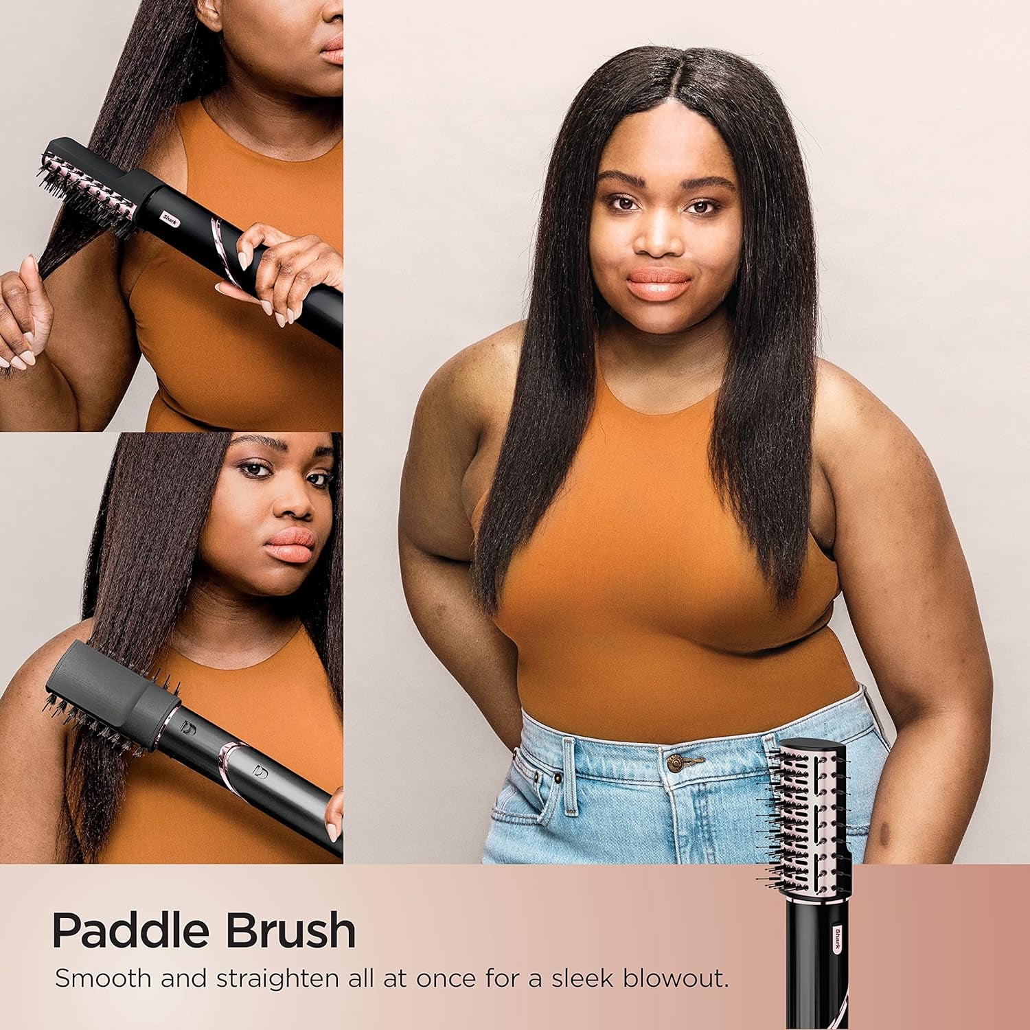 Hair Dryer | Flexstyle Hair Styling System | Portable & Powerful Blow Dryer Brush | Hair Curler & Volumizer | 6 Styling Tools Included | Best for All Hair Types | Black | HD440BK