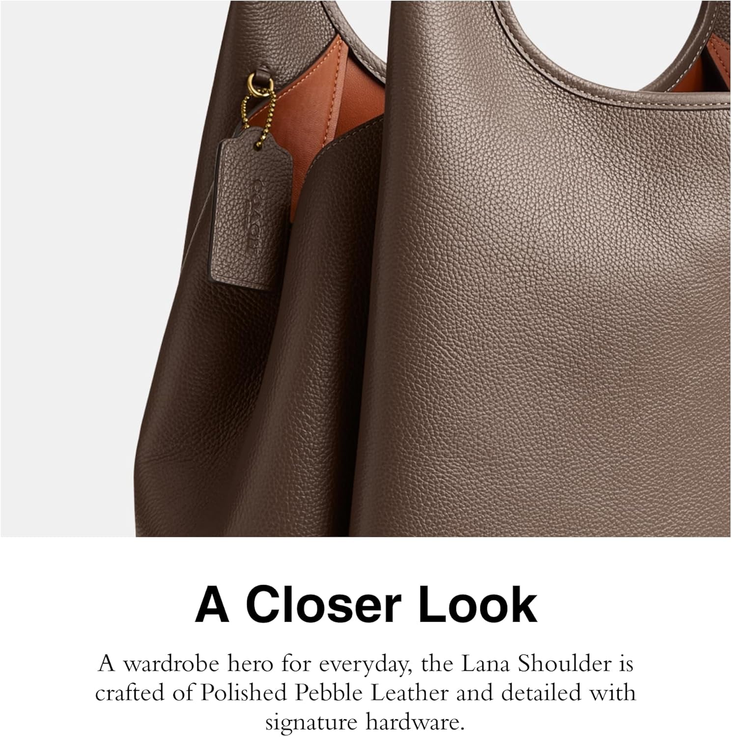 Women'S Polished Pebble Leather Lana Shoulder Bag