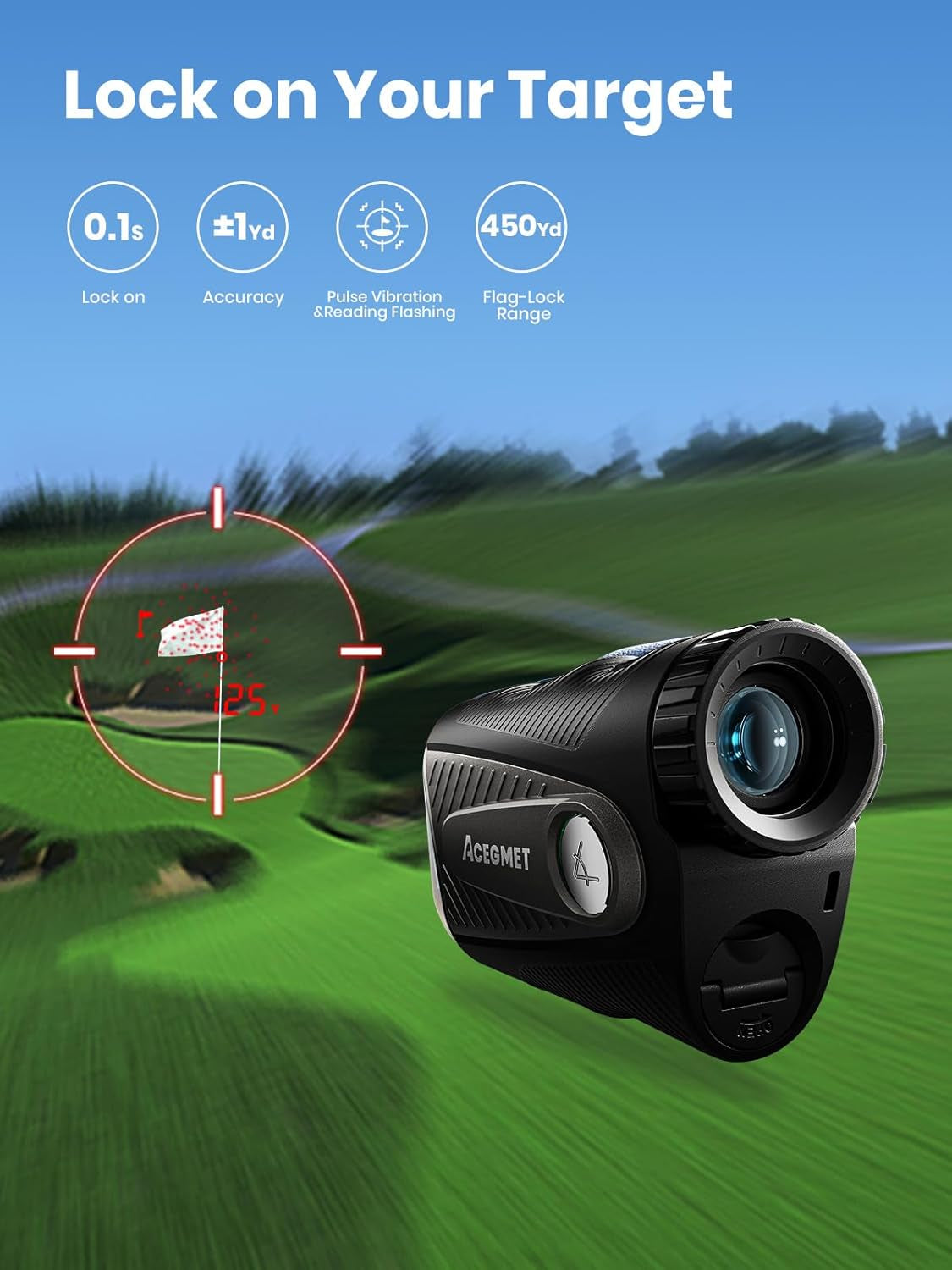 Golf Rangefinder with Slope - 1300 Yards Laser Range Finder with Coach Mode, Golf Scope Distance Finder 7X Magnification 0.1S Flag Pole Locking Vibration Magnetic USB-C Rechargeable