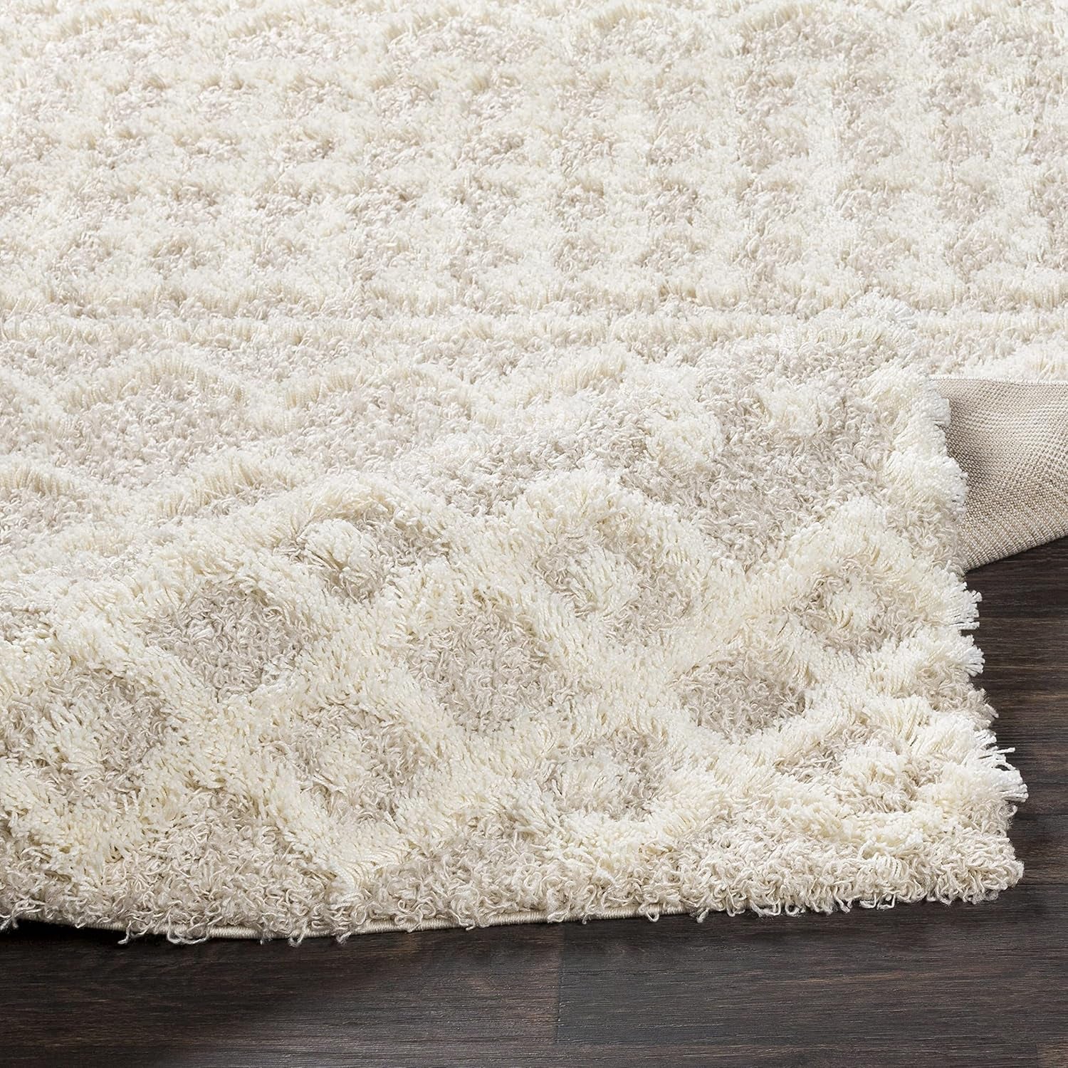 Hapsburg Moroccan Shag Area Rug, 5'3" X 7'3", Beige