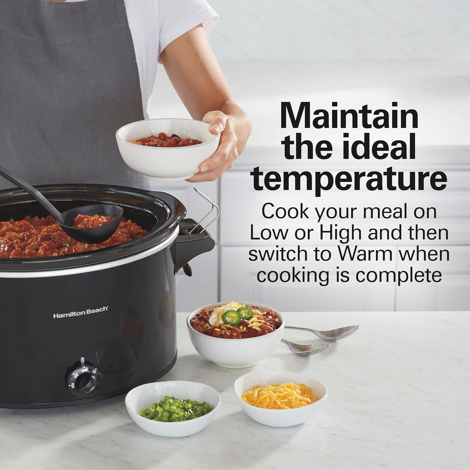 Slow Cooker, Extra Large 10 Quart, Stay or Go Portable with Lid Lock, Dishwasher Safe Crock, Black (33195)