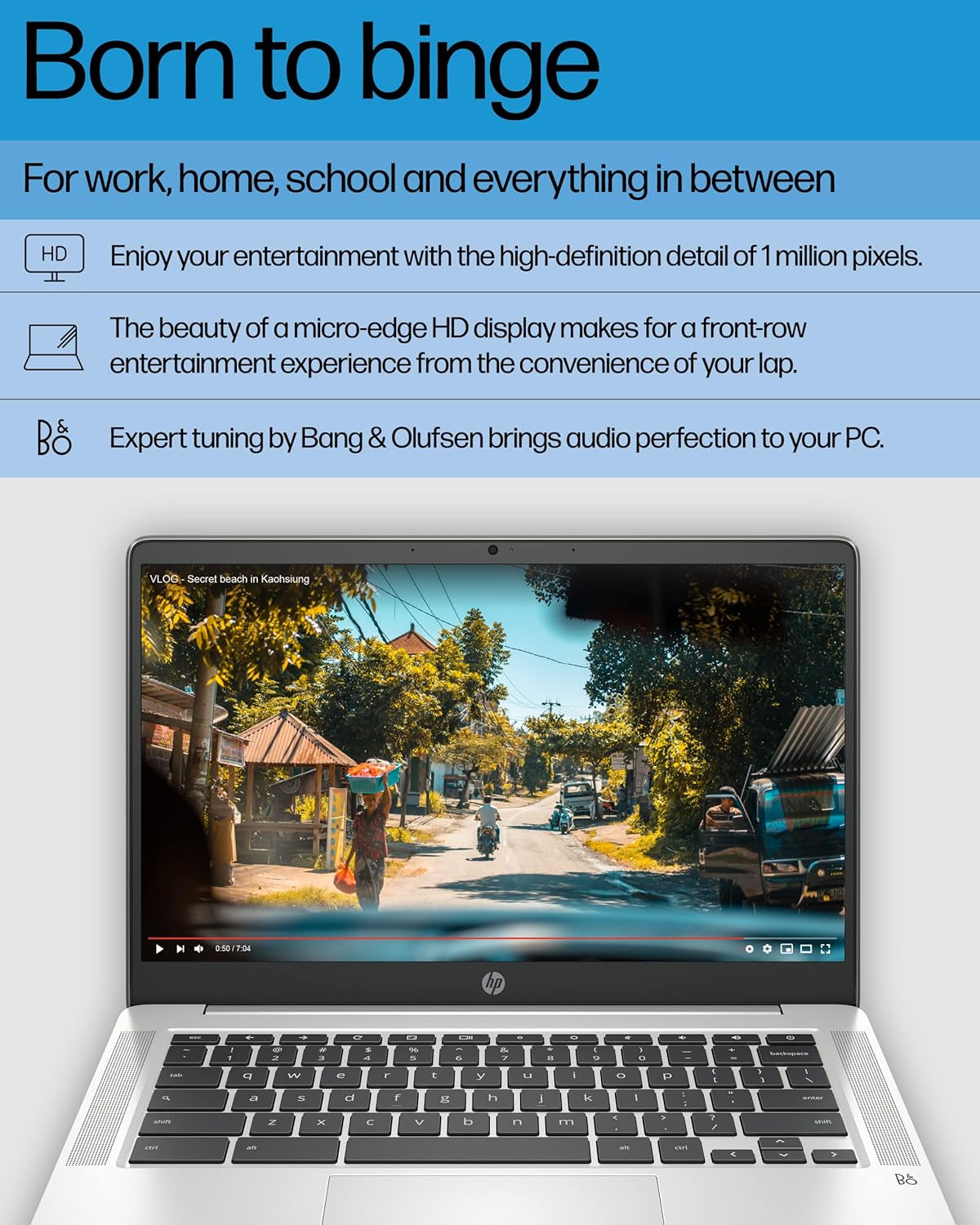 Chromebook 14 Laptop, Intel Celeron N4120, 4 GB RAM, 64 GB Emmc, 14" HD Display, Chrome OS, Thin Design, 4K Graphics, Long Battery Life, Ash Gray Keyboard (14A-Na0226Nr, 2022, Mineral Silver)