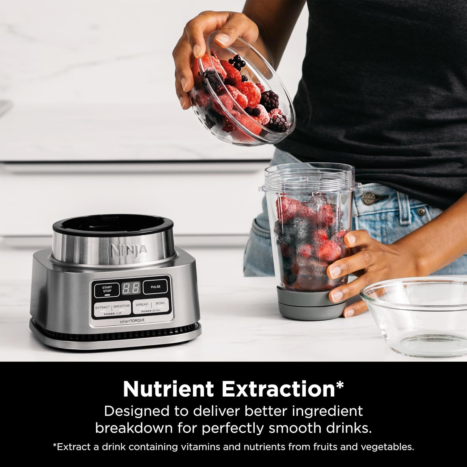 Blenders for Kitchen | Smoothie Blender, Mixer, Grinder - Premium Blending Performance for Sauces, Frozen Drinks, and More | 1200 Peak Watt Motor | SS101 Foodi Personal Smoothie Maker