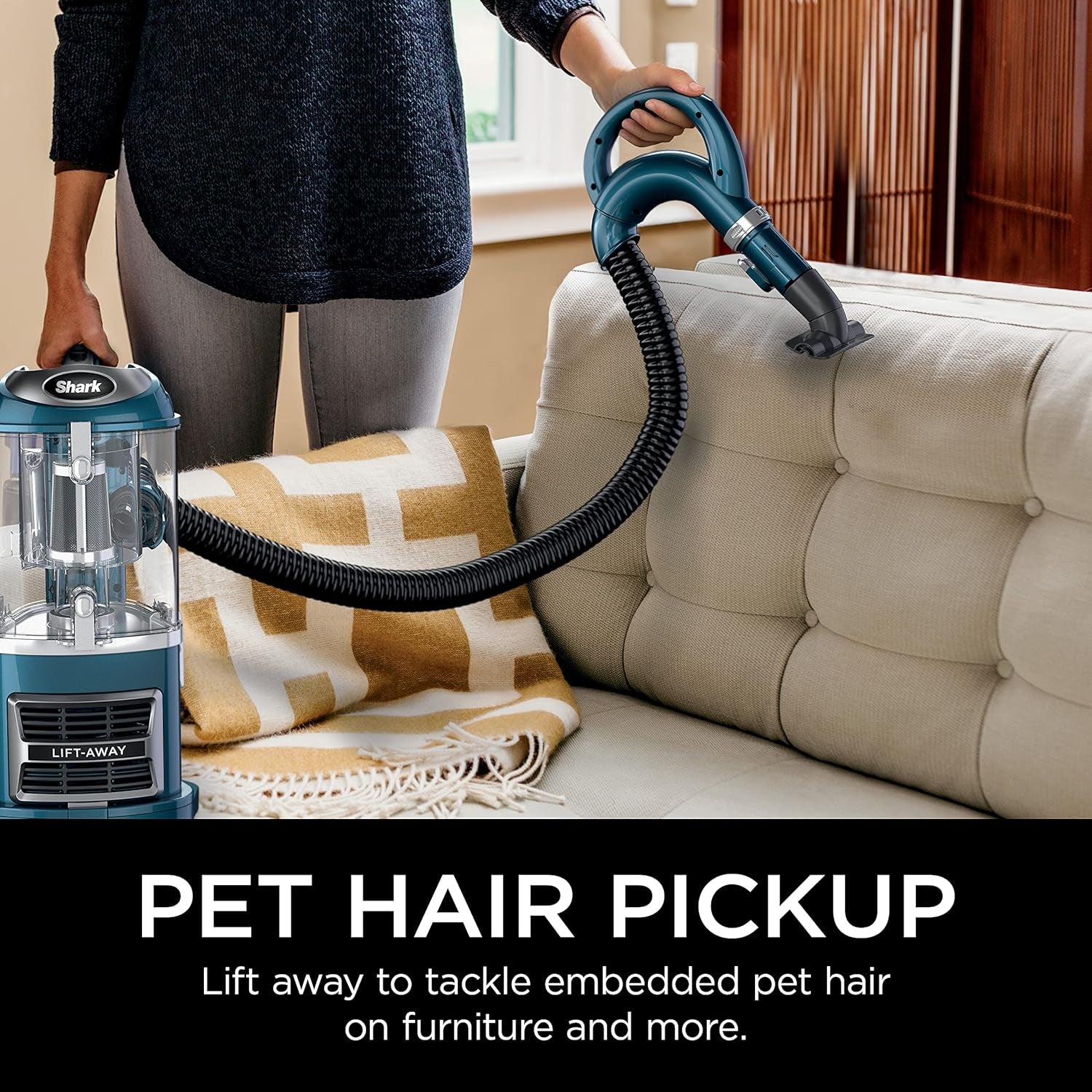 Upright Vacuum, Navigator Lift-Away with Self-Cleaning Brushroll, HEPA Filter, Swivel Steering, Upholstery Tool & Pet Crevice Tool, Perfect for Pets & Multi-Surface, Teal, ZU503AMZ