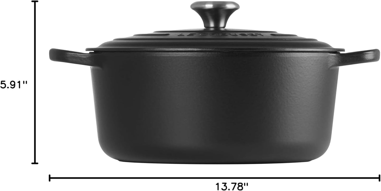 Enameled Cast Iron Signature round Dutch Oven, 7.25 Qt., Licorice