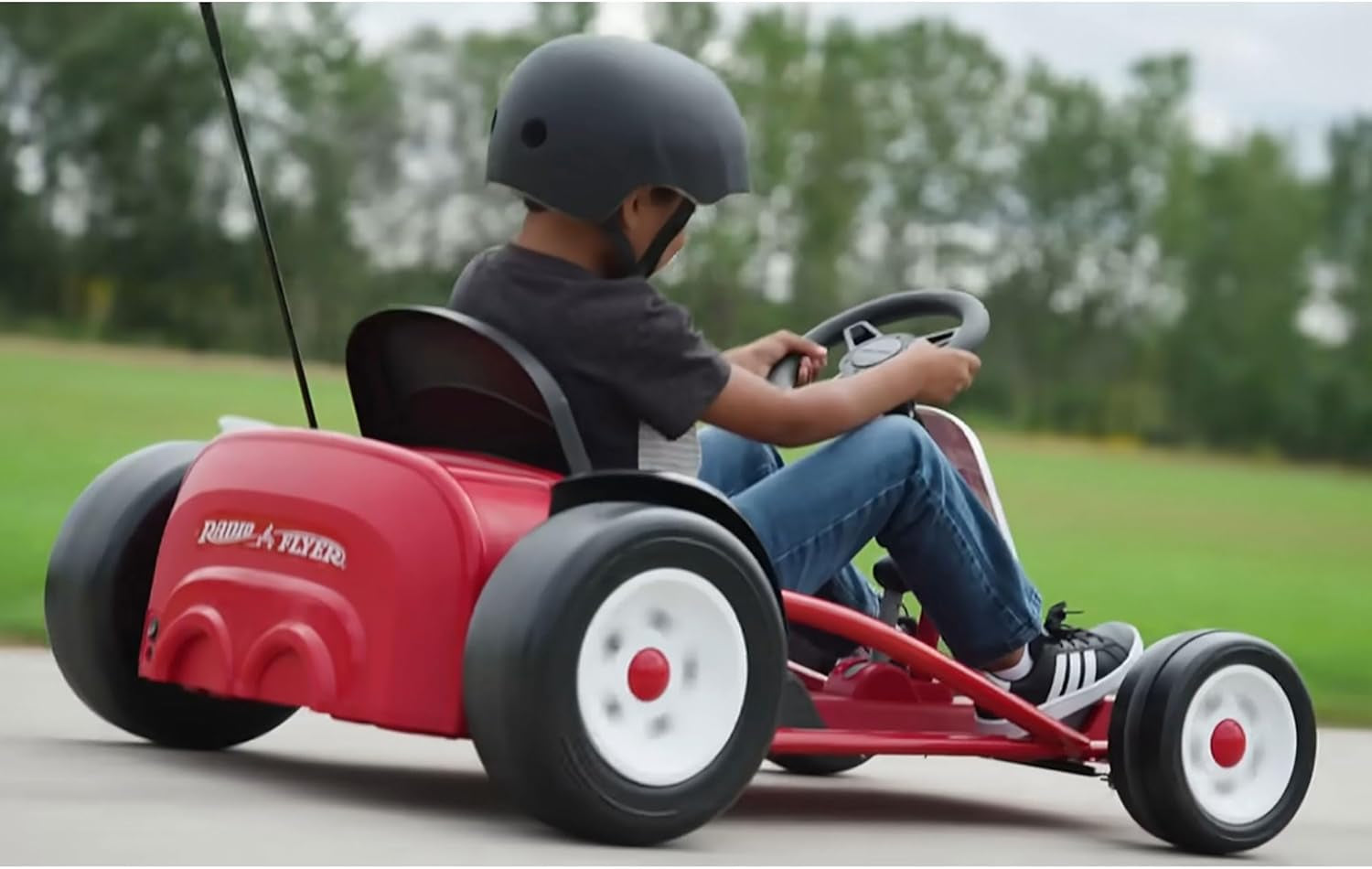 Kids Go Kart, Ultimate Outdoor Racing Cart for Ages 3 to 8 Years Old, Red