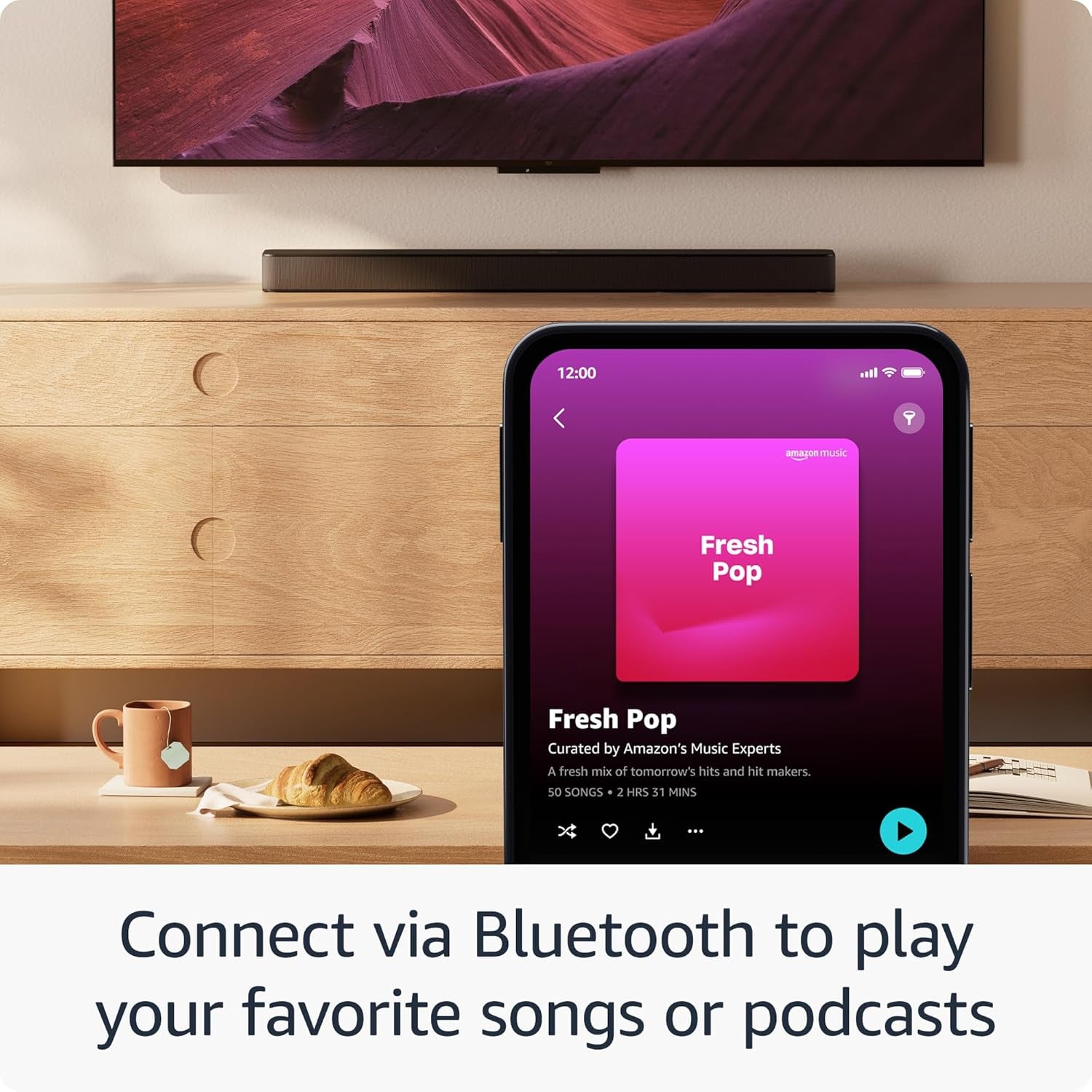 Fire TV Soundbar plus with Subwoofer and Surround Sound Speakers (Newest Model), 5.1 Channel, Dolby Atmos, Clear Dialogue