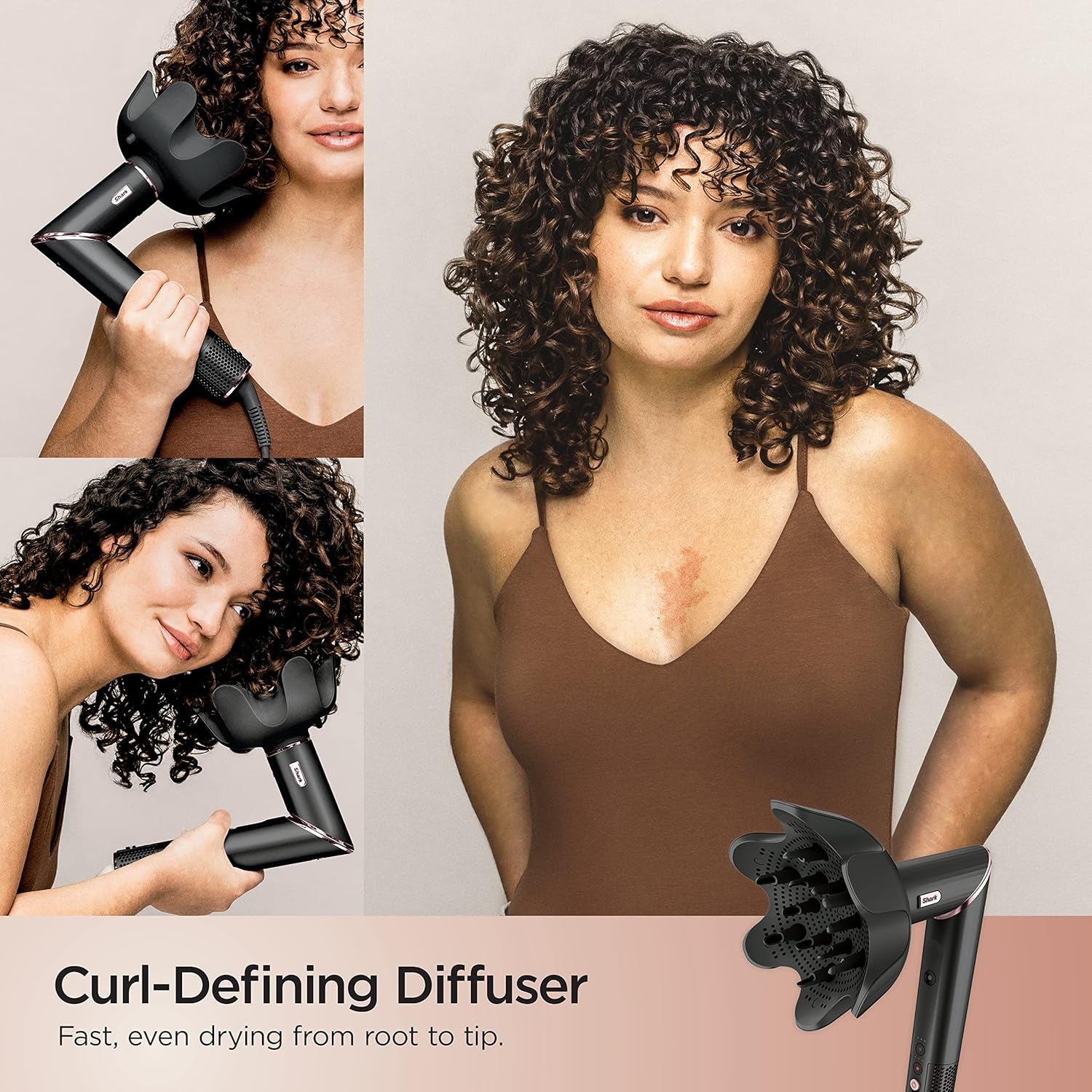 Hair Dryer | Flexstyle Hair Styling System | Portable & Powerful Blow Dryer Brush | Hair Curler & Volumizer | 6 Styling Tools Included | Best for All Hair Types | Black | HD440BK