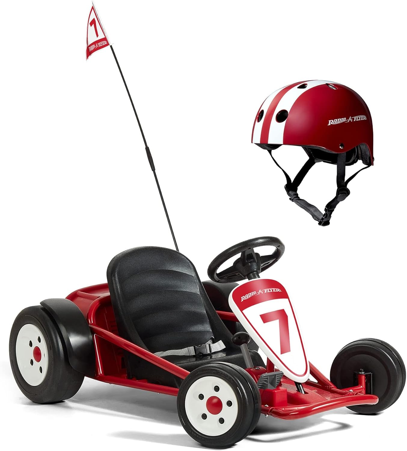Kids Go Kart, Ultimate Outdoor Racing Cart for Ages 3 to 8 Years Old, Red