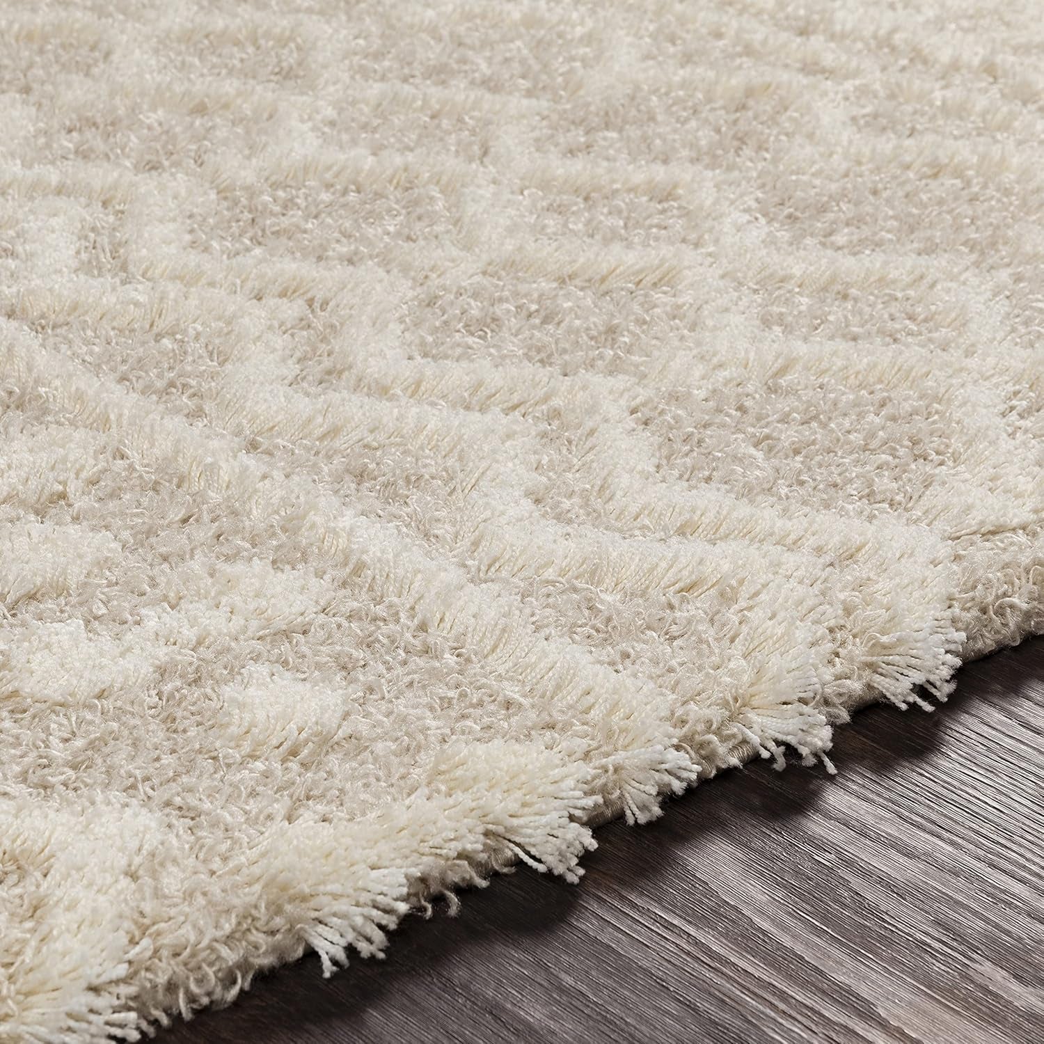 Hapsburg Moroccan Shag Area Rug, 5'3" X 7'3", Beige