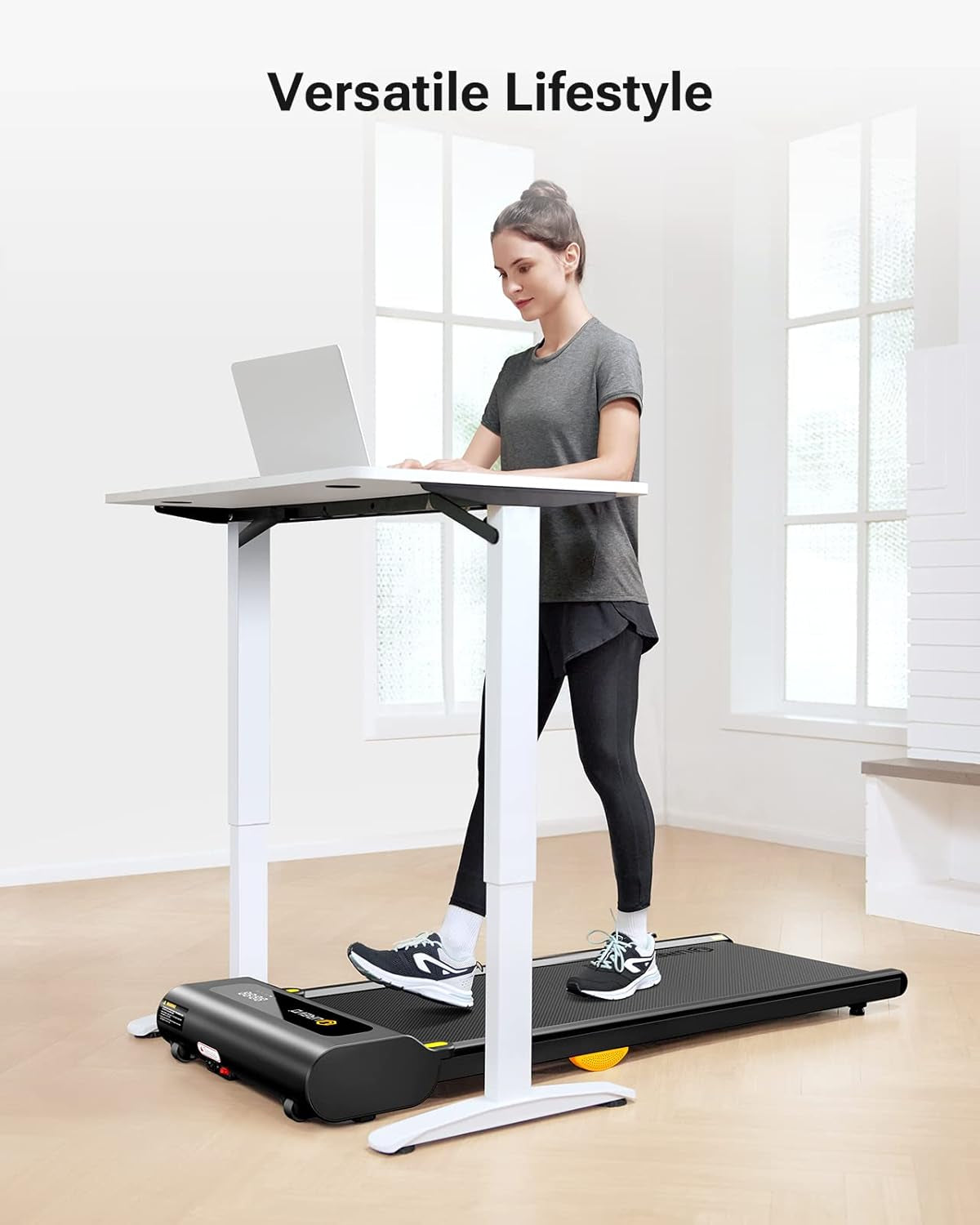 Walking Pad, under Desk Treadmill for Home/Office, Portable Walking Treadmill 2.25HP, Walking Jogging Machine with APP 265 Lbs Weight Capacity Remote Control LED Display