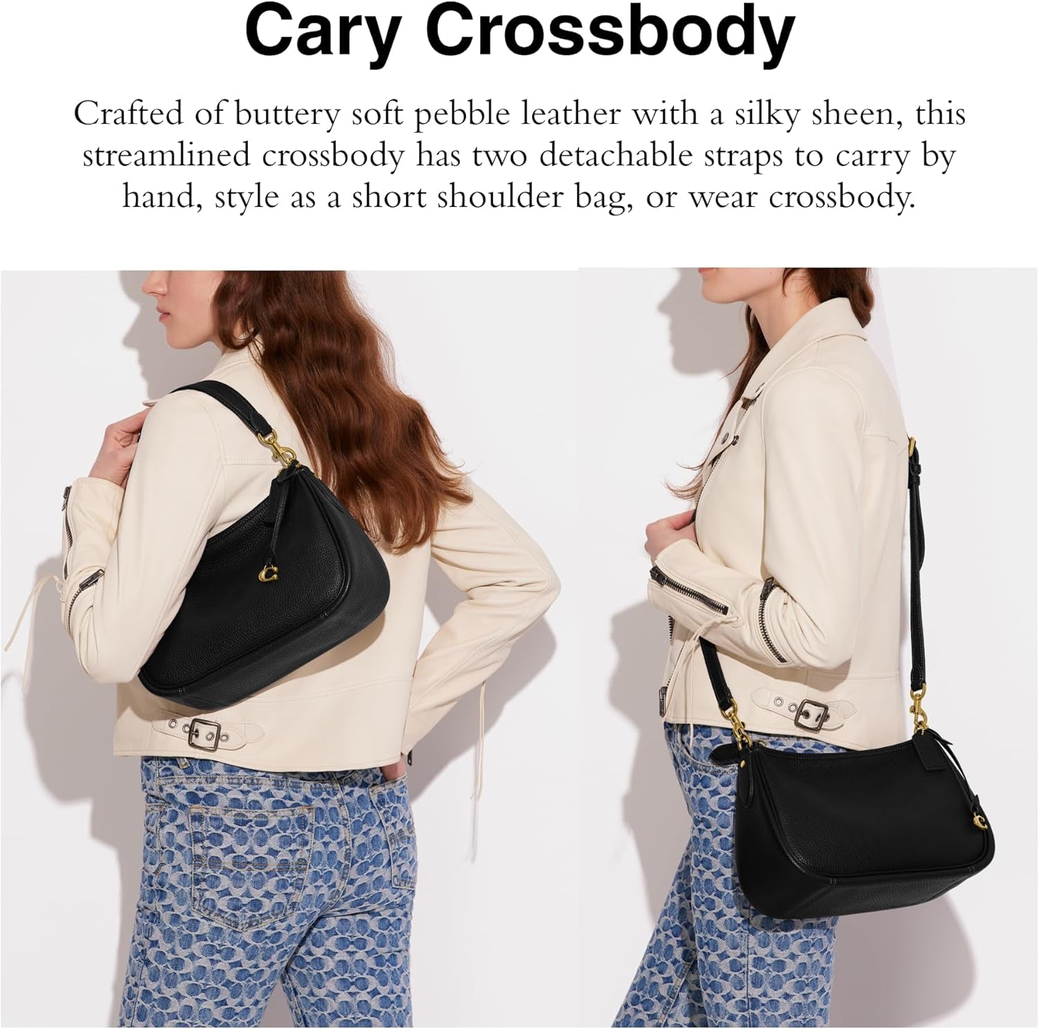 Women'S Soft Pebble Leather Cary Crossbody Bag