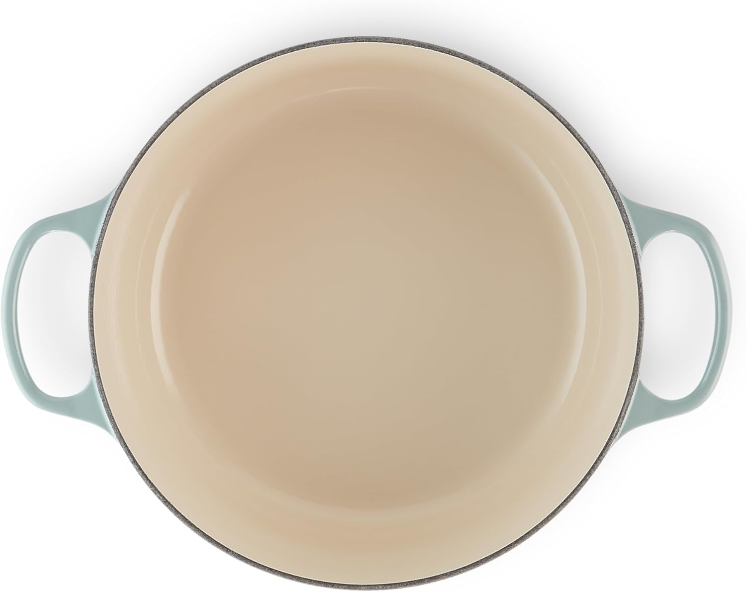 Enameled Cast Iron Signature round Dutch Oven with Lid, 7.25 Quart, Sea Salt