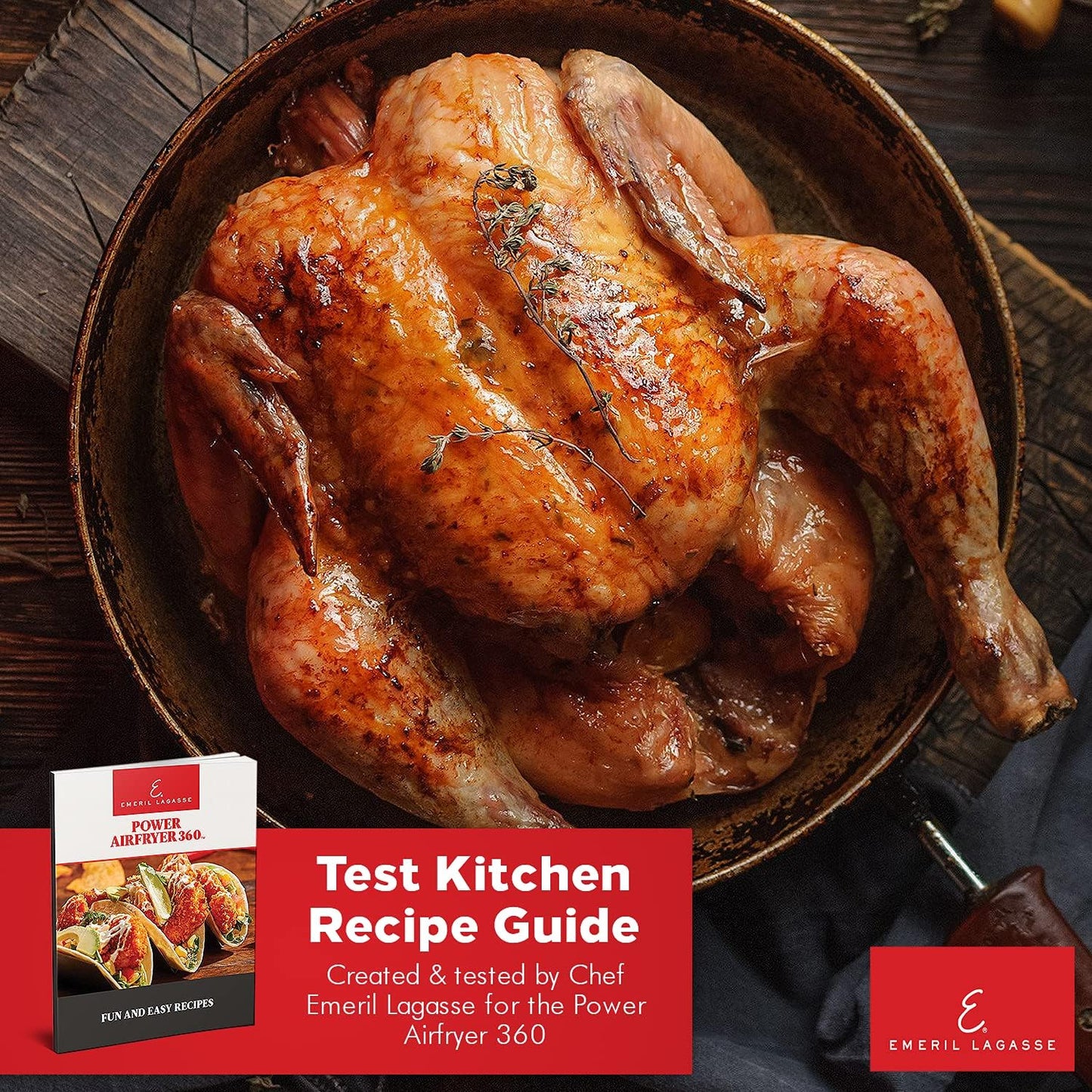 Everyday 360 Stainless Steel Air Fryer, 360° Quick Cook Technology, XL Capacity, 9-In-1, 12 Pre-Set Cooking Functions Including Bake, Rotisserie, Broil, Pizza, Slow Cook, Toaster