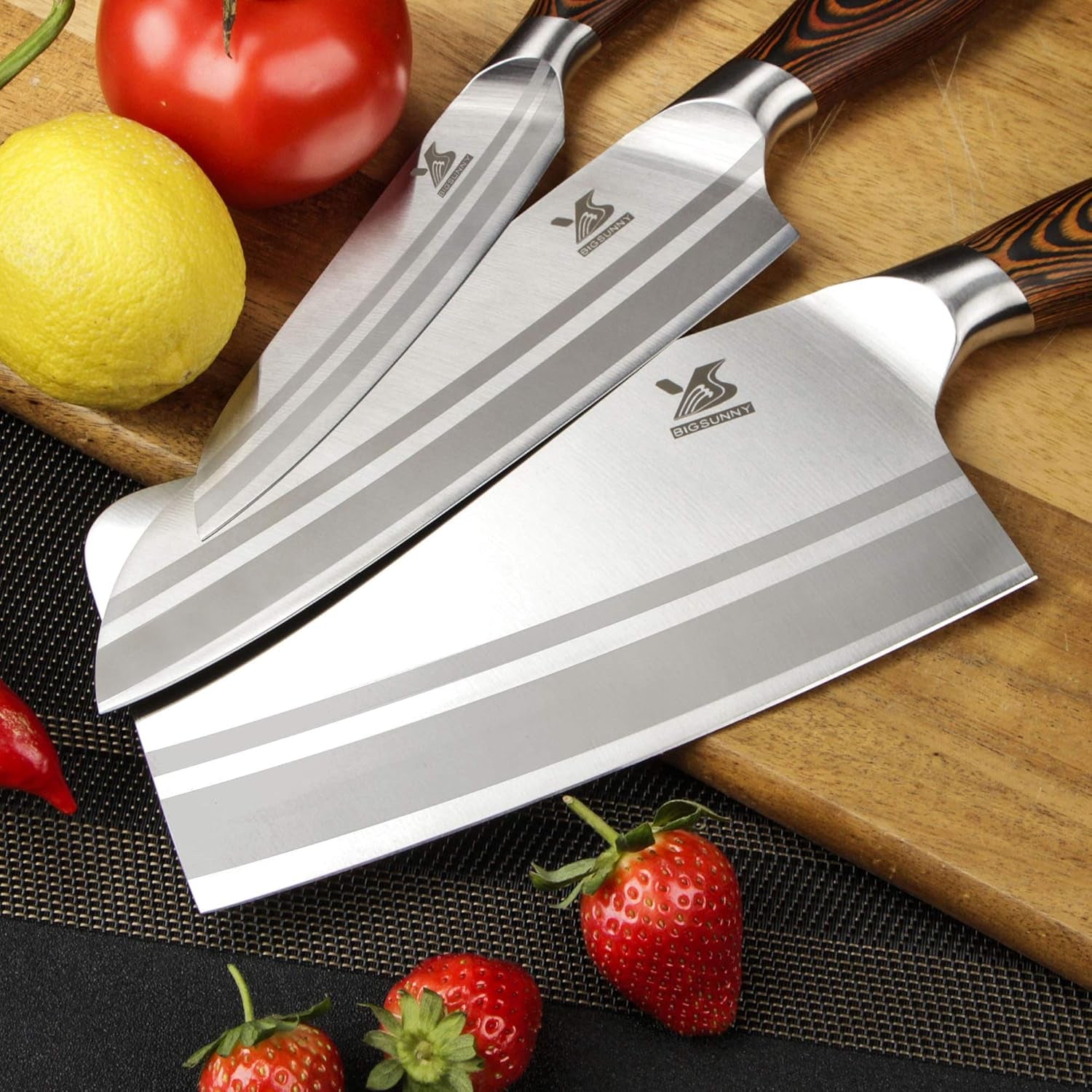 Knife Block Set 17-Piece Knife Set with Wooden Block - German Steel Perfect Cutlery Set Gift