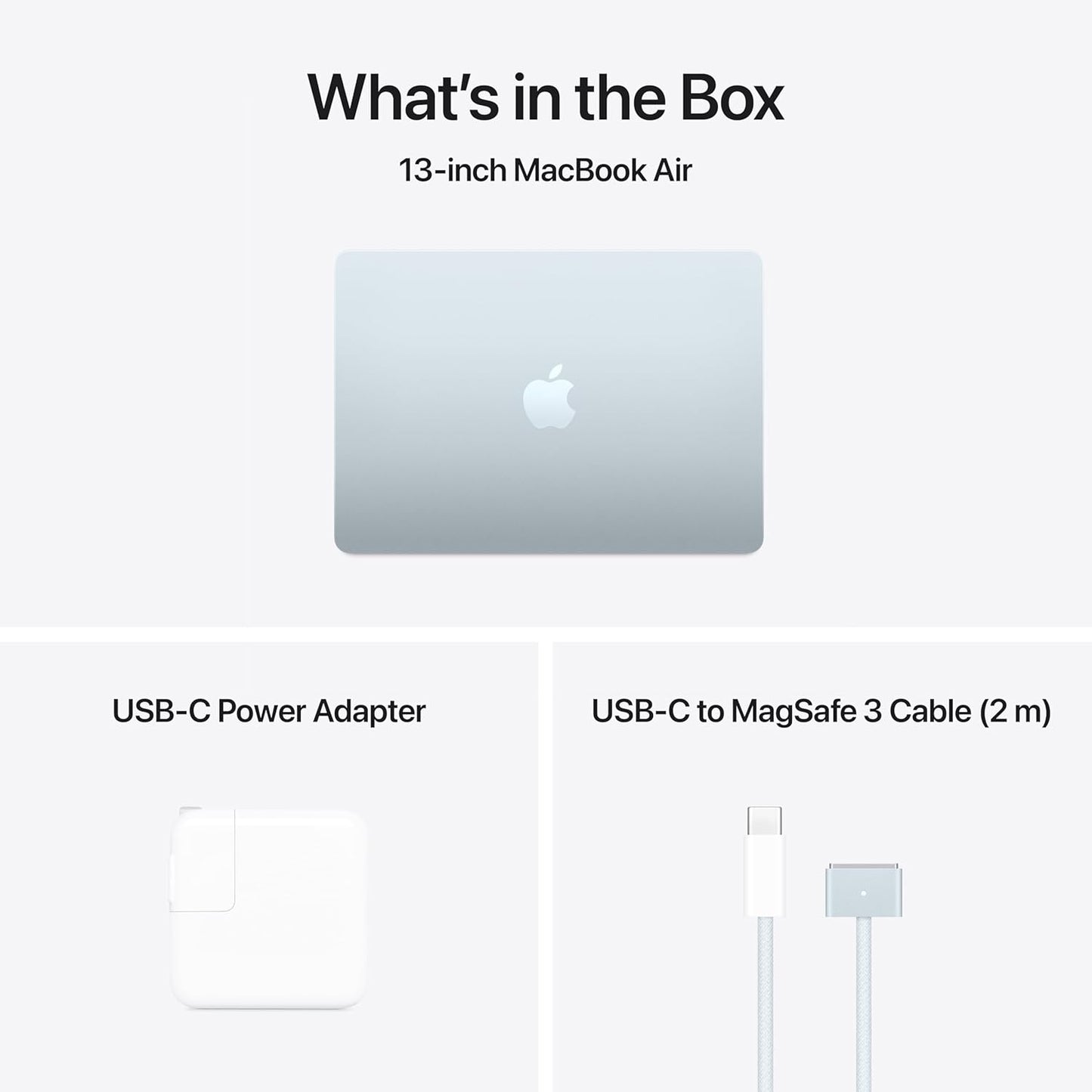 2025 Macbook Air 13-Inch Laptop with M4 Chip: Built for  Intelligence, 13.6-Inch Liquid Retina Display, 16GB Unified Memory, 256GB SSD Storage, 12MP Center Stage Camera, Touch ID; Sky Blue