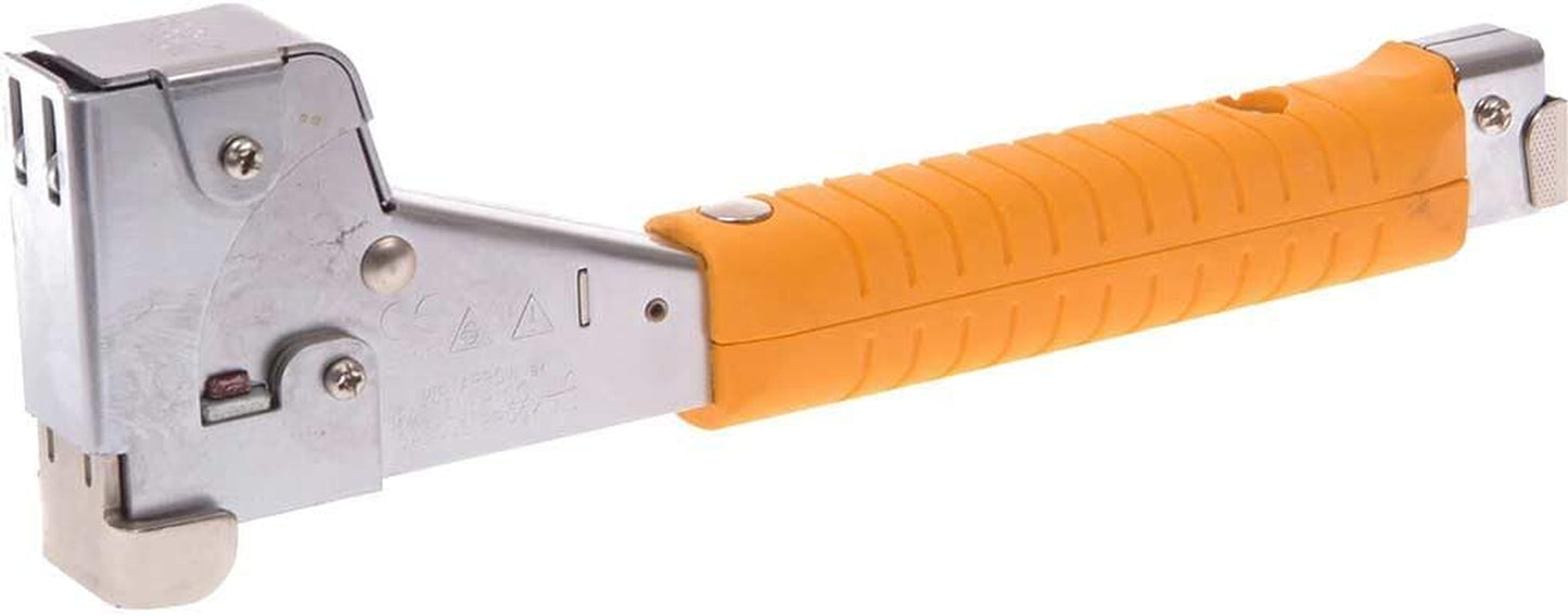 Arrow HT50 Heavy Duty Hammer Tacker, Chromed-Steel Manual Stapler with Sure-Grip Handle, Dual-Capacity Rear-Load Magazine, Fits 5/16”, 3/8", or 1/2" Staples