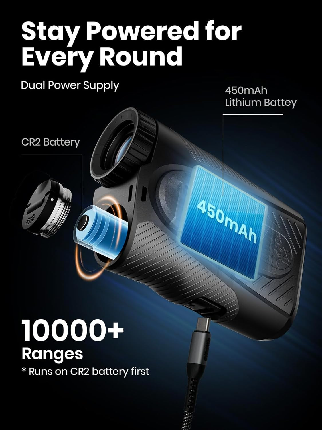 Golf Rangefinder with Slope - 1300 Yards Laser Range Finder with Coach Mode, Golf Scope Distance Finder 7X Magnification 0.1S Flag Pole Locking Vibration Magnetic USB-C Rechargeable