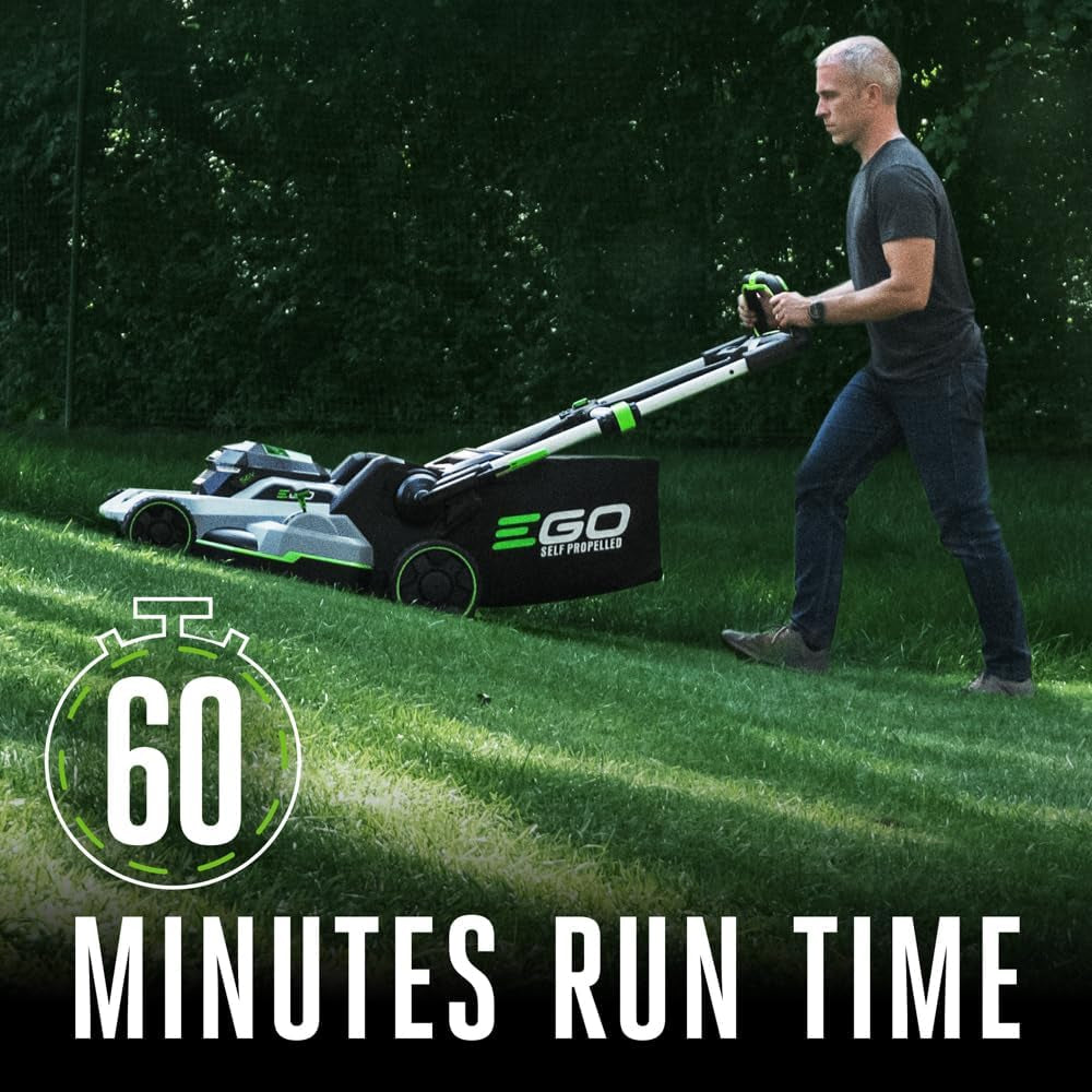 Electric Lawn Mower, Self-Propelled Cordless with Touch Drive, Includes 56V 6.0Ah Battery, 4.0Ah Battery and Rapid Charger - LM2123SP-2