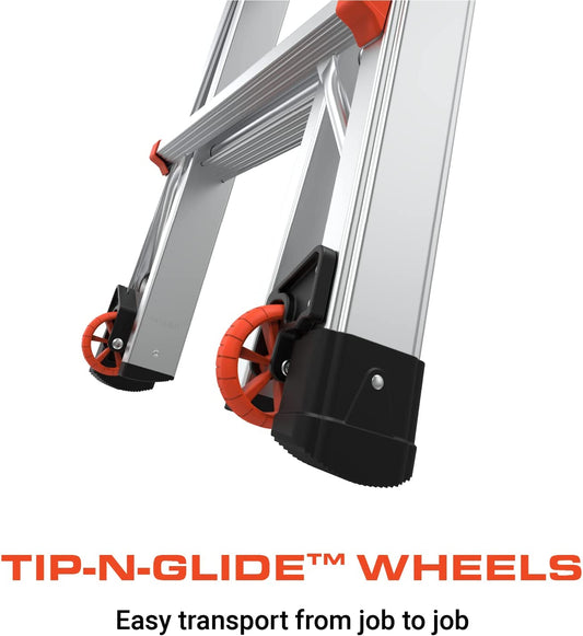 Ladder Systems, Velocity with Wheels, M22, 22 Ft, Multi-Position Ladder, Aluminum, Type 1A, 300 Lbs Weight Rating, (15422-001)